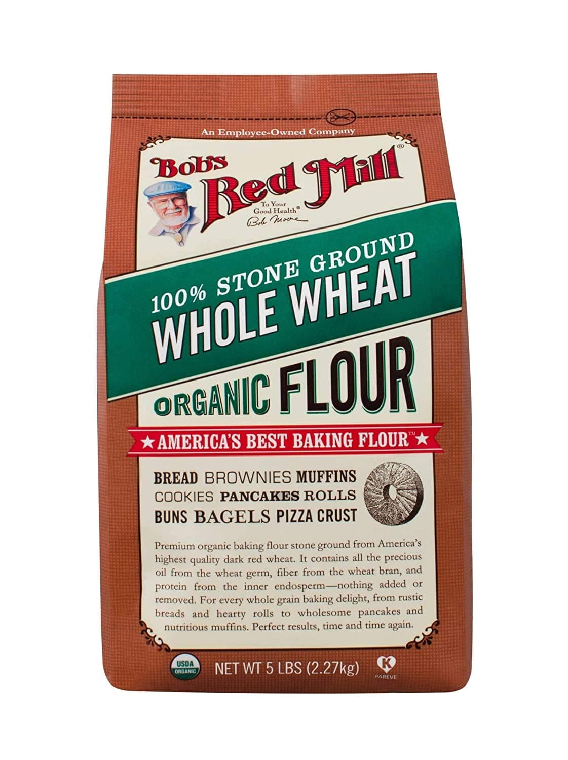 Bob's Red Mill Whole Wheat Flour - 5 lb - 2 pk