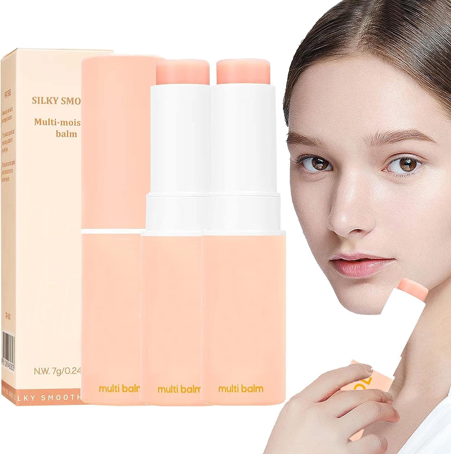 2PC Wrinkle Multi Balm, Wrinkle Bounce Moisturizing Balm, Glolabs Balm Stick, Multi-moisture Balm Stick, Anti-aging and Anti-wrinkle Balm Sticks for Face and Neck, 0.246 Oz