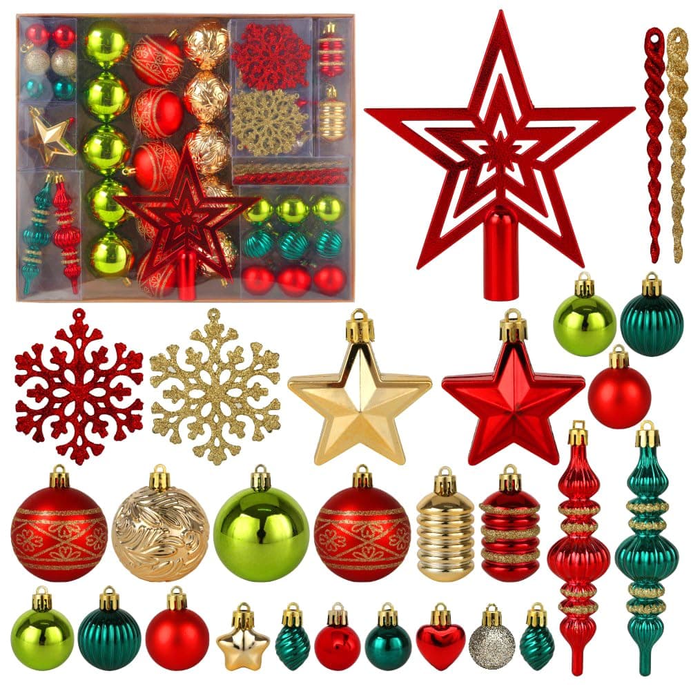 78 Pack Christmas Tree Ornaments