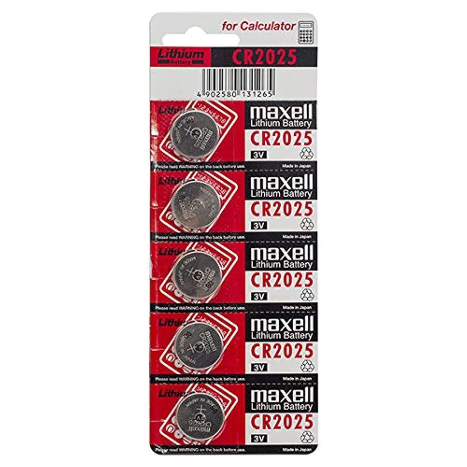 CR2025 Lithium Battery 3V (5 Pieces)