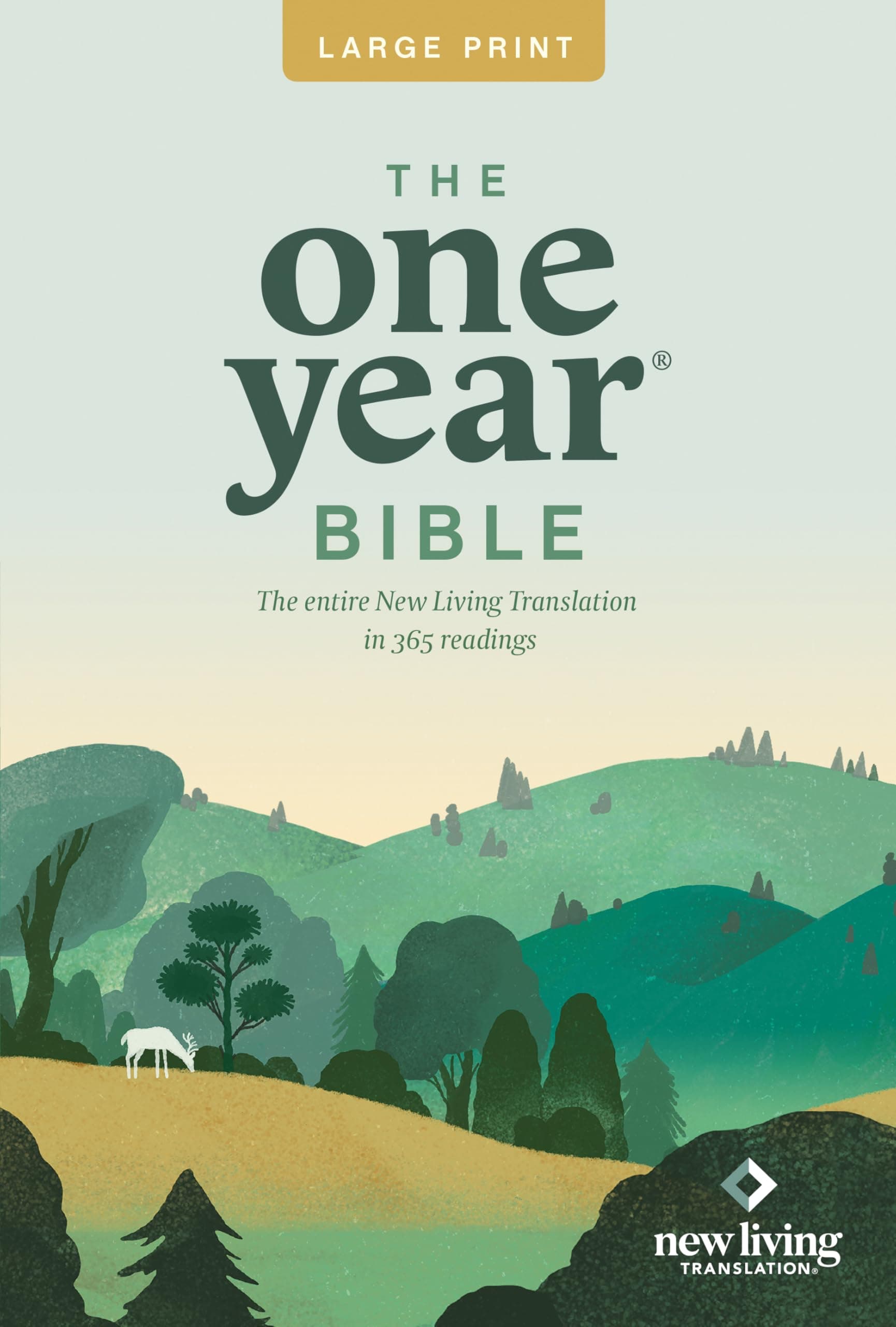 The One Year NLT Large Print Thinline Bible (Softcover) The Entire Bible in 365 Readings in the Clear and Trusted New Living Translation
