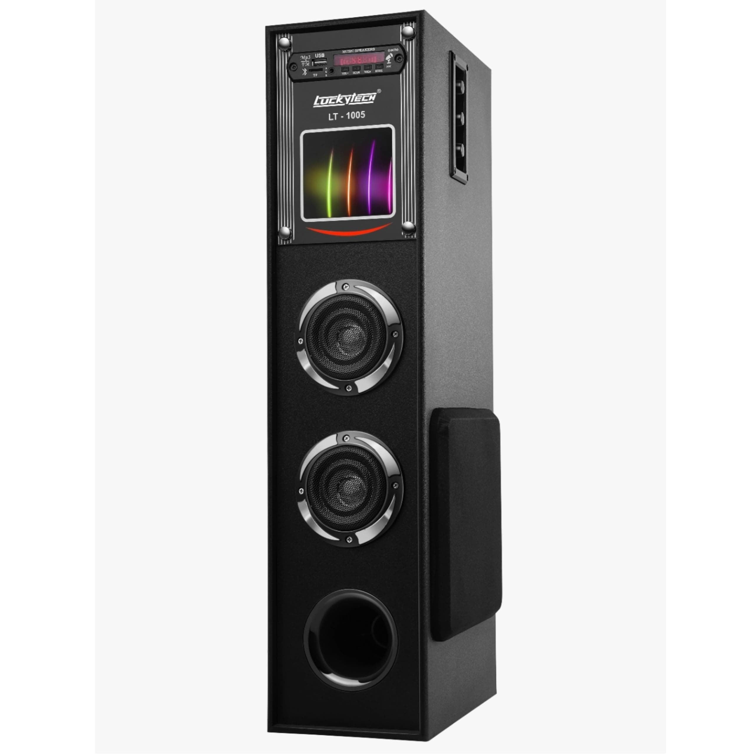 Lucky Tech® Multimedia Bluetooth Home Theatre Tower Speaker System 80W with FM/AUX/USB/Bluetooth Support and Remote Control (LT - 1005, 2.0 Channel)