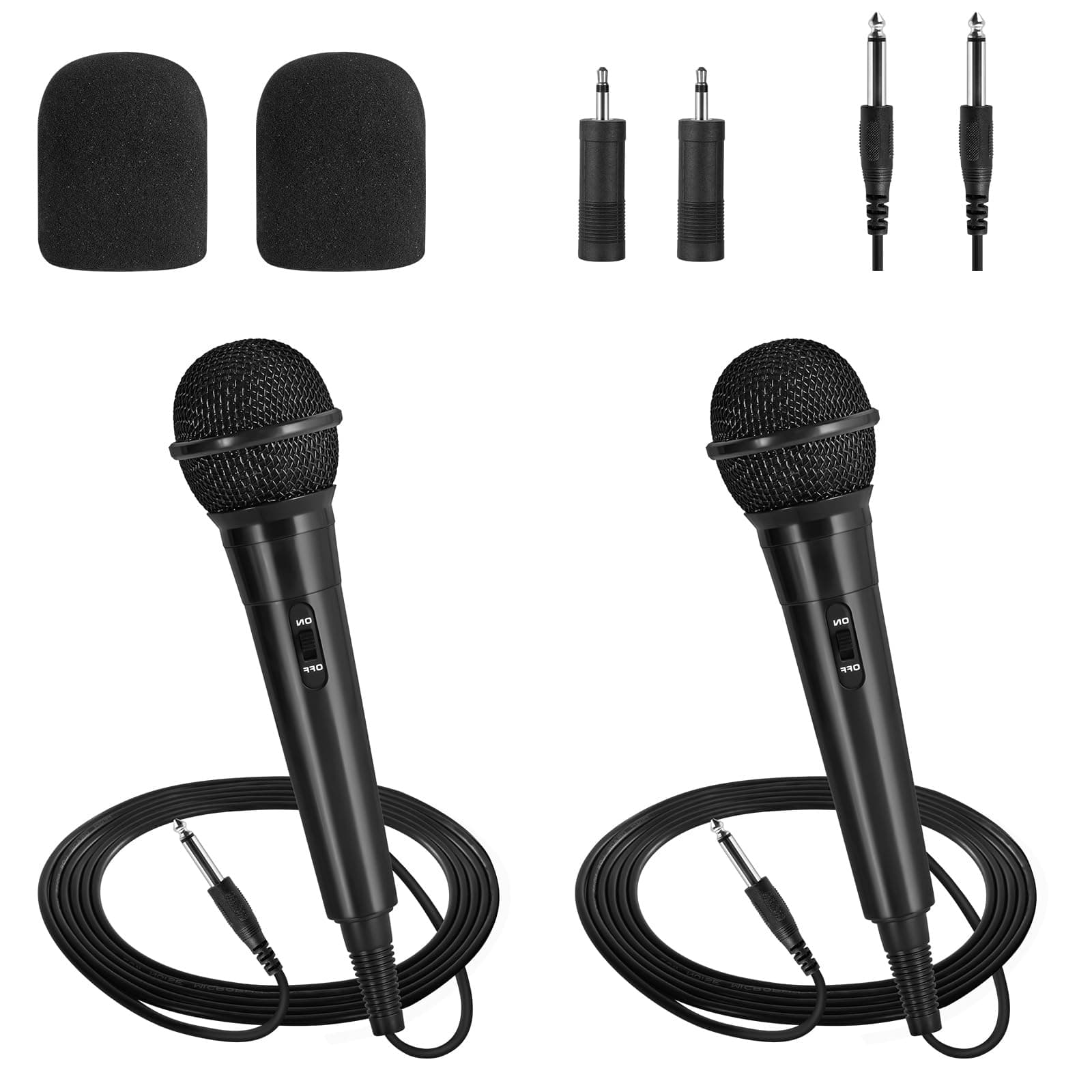 Handheld Wired Microphone,Cardioid Dynamic Vocal Mic with 13ft Cable and Mic adaptors，Spherical Grille with Internal and External Spray Guards,Ideally Suited for Speakers, Amp, Mixer