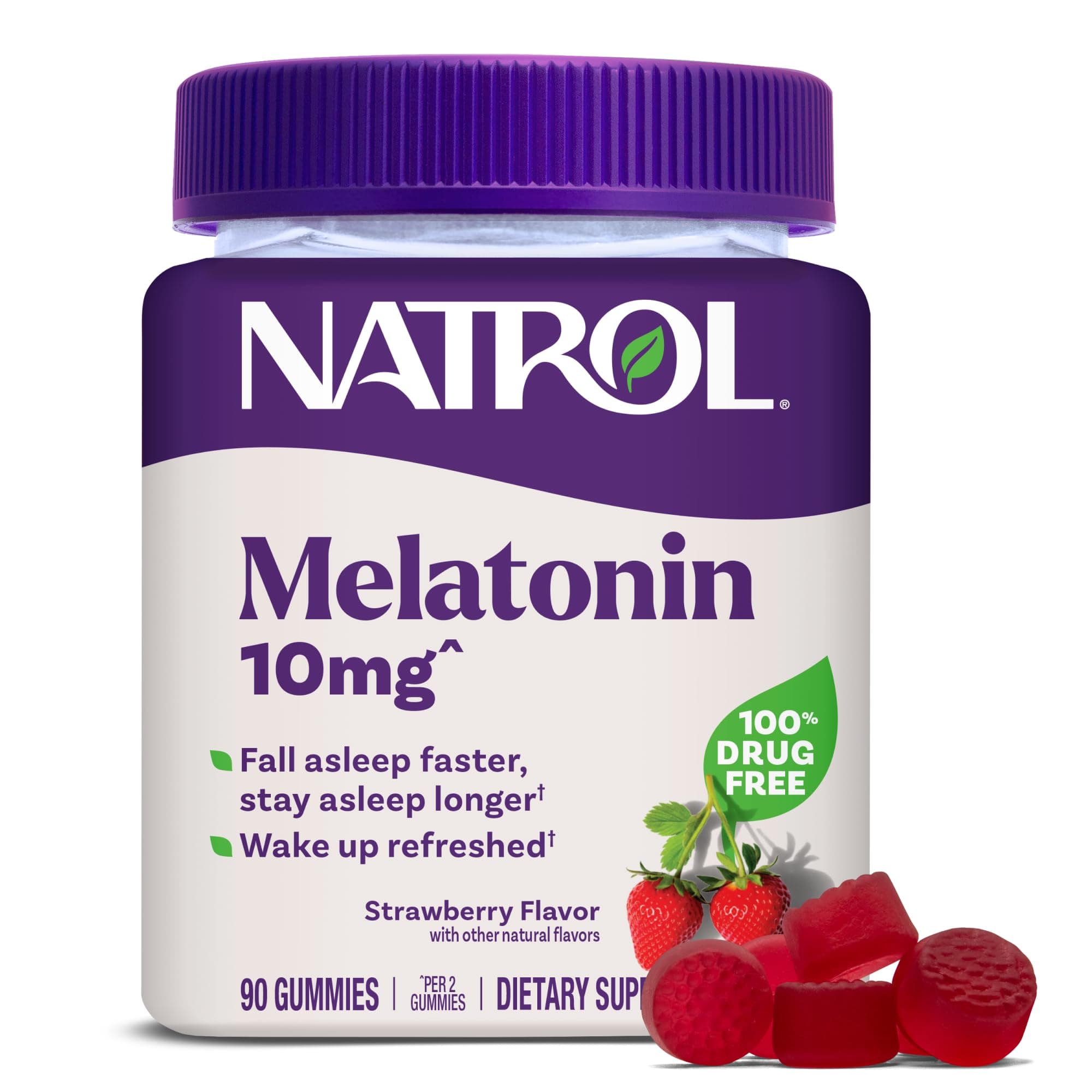 Natrol 10 mg Melatonin Gummies, Sleep Support for Adults, Melatonin Supplemen...