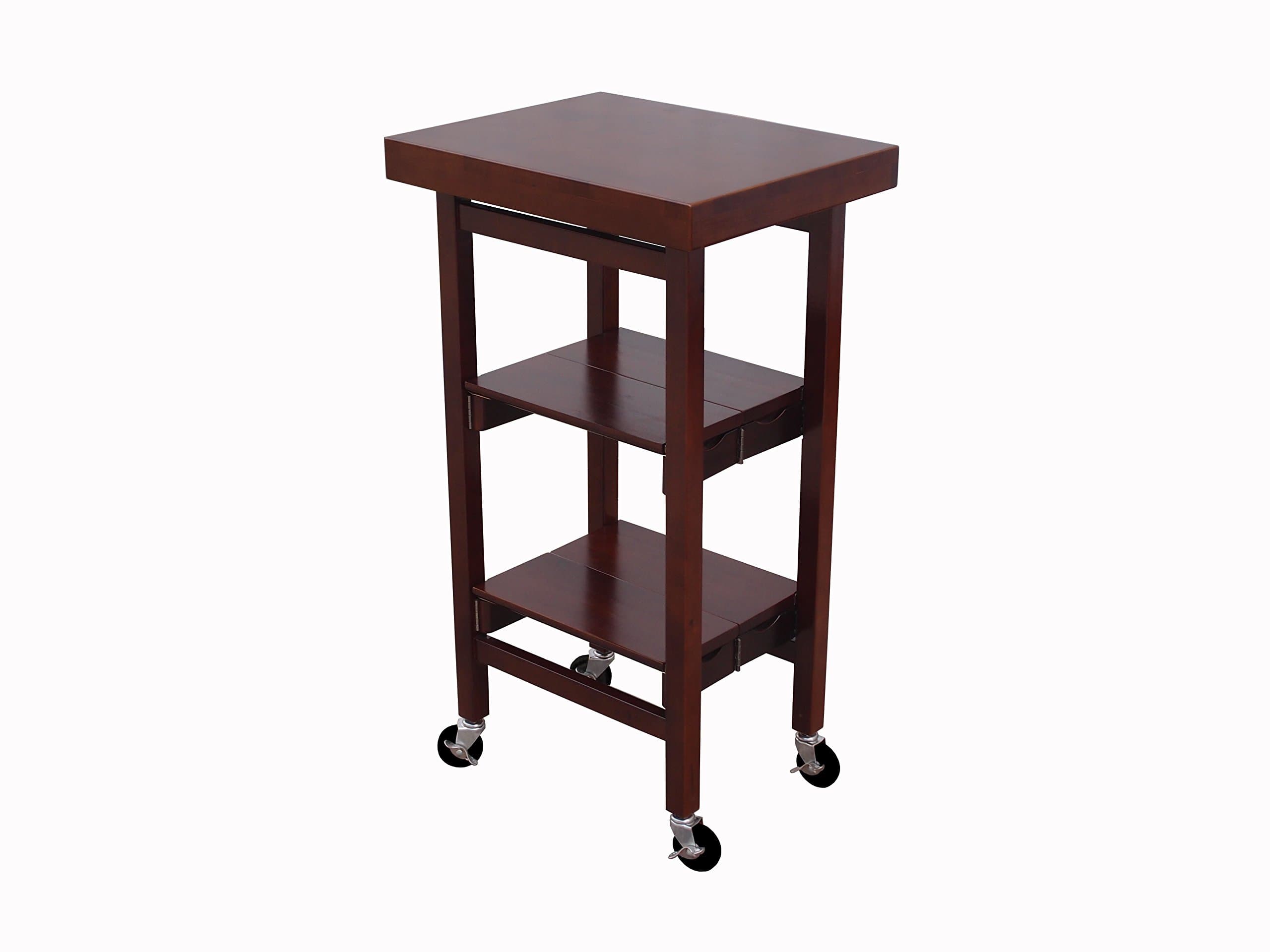 Oasis Concepts All Wood Mini Folding Island, Walnut