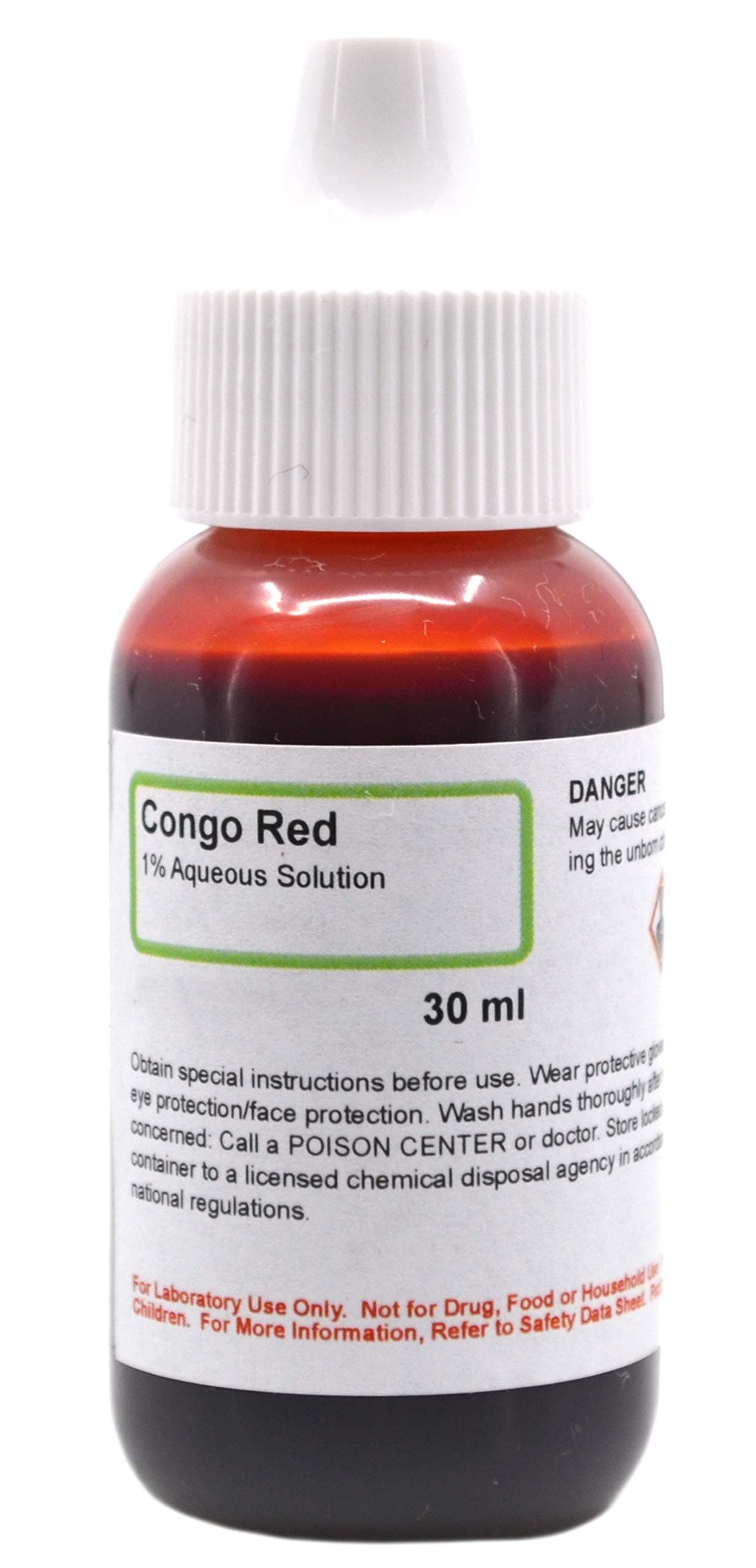 Congo Red, 1% Aqueous Solution, 1 fl oz (30mL) - The Curated Chemical Collection