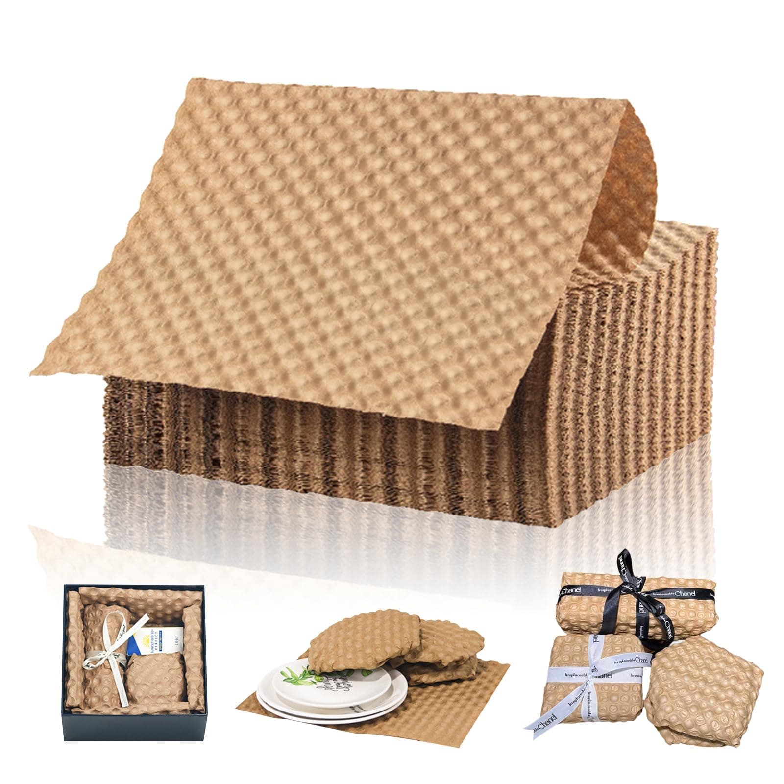 Bubble Paper Wrap for Packing Moving, Packing Paper for Moving Wrapping 12in*47.5ft, Moving Supplies, Alternative to Plastic Bubble (47.5ft)