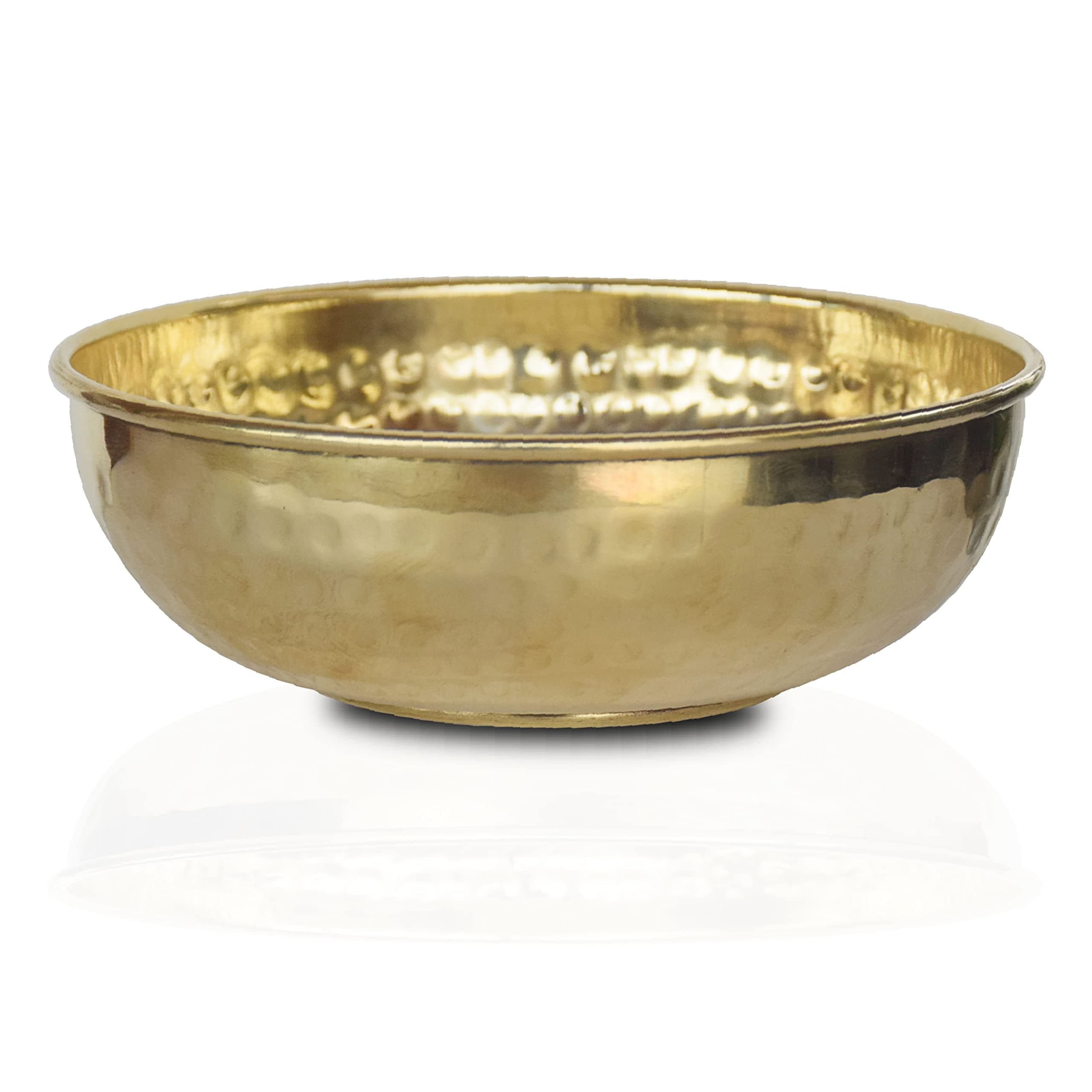 Pure Source India Brass Hammered Serving Bowl 1 piece