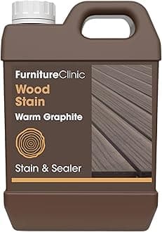 Furniture Clinic Wood Stain | Water Based | Fast Drying, Low Odor, & Non-Toxic | Multiple Finishes | for Indoor & Outdoor Furniture and More | White Ash (8.5oz / 250ml)