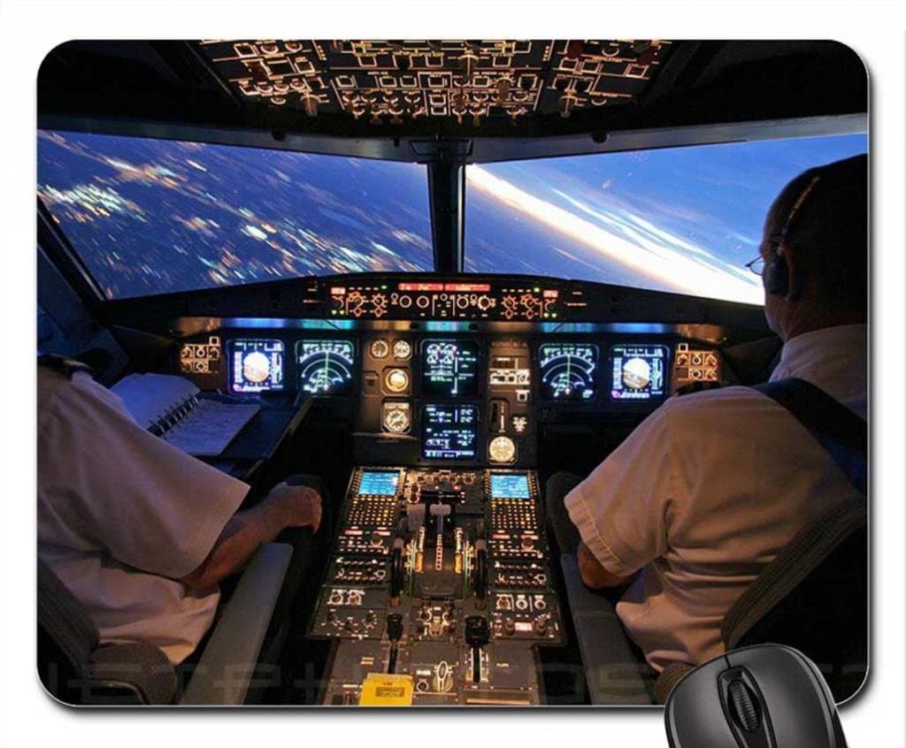 Mouse Pad Airbus A320 Cockpit, Mousepad (10.2 x 8.3 x 0.12 inches)
