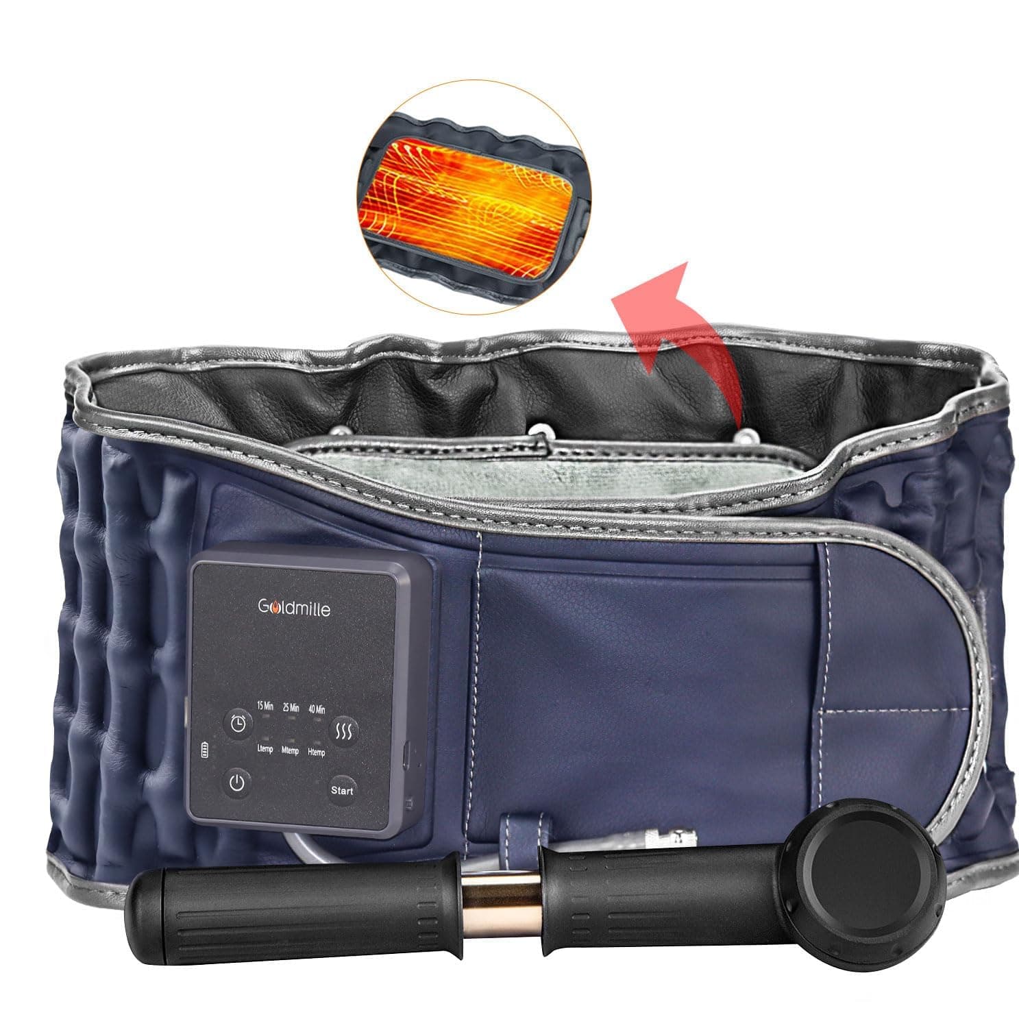 Cordless Heated Decompression Back Belt with Rechargeable Battery for Lower Back Pain Relief, Portable Lumbar Traction Device with Heating Pad, One Size Fits 29-49 Waist