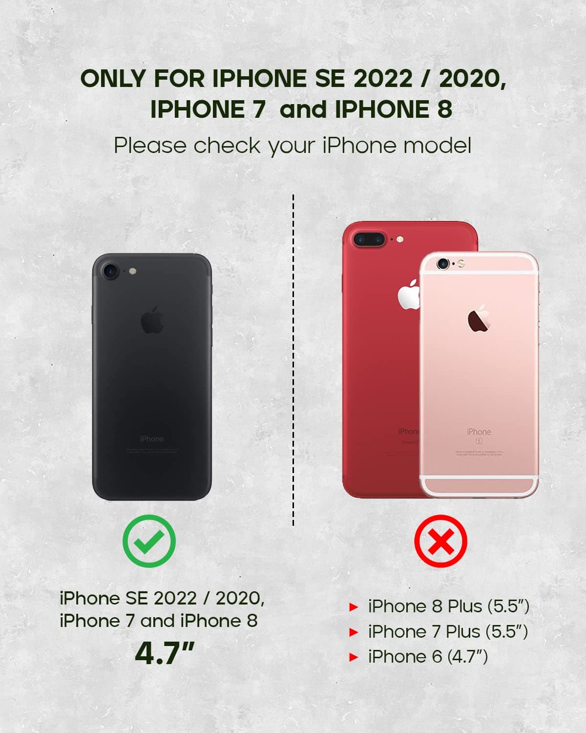 PORTER RILEY - Leather Case for iPhone SE 2022/20 and iPhone 8 / iPhone 7. Premium Genuine Leather Slimline Back Case (Black)