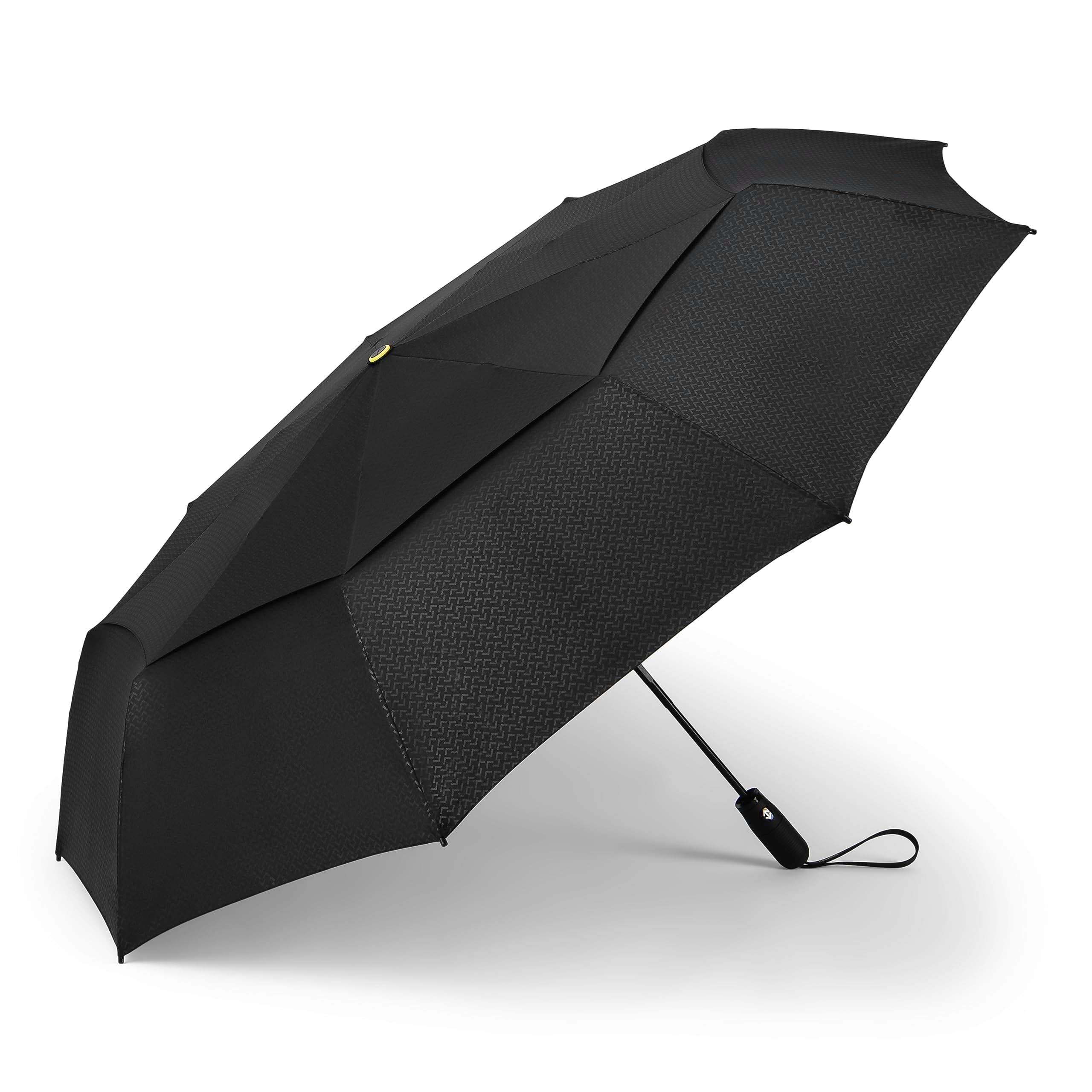 ShedRain Vortex Automatic Compact Folding Travel Umbrella – Push-Button Open & Close, Vented Double Canopy, Protects from Rain, Sun, & Wind