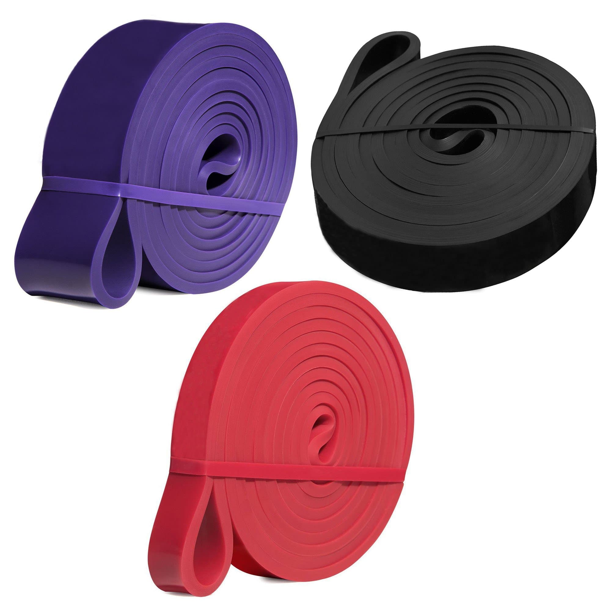 Resistance Loop Bands for Pull Up Heavy Duty Resistance Band Premium Quanlity 100% Natural Latex Mobility Training Muscle Stretching (Single Band or set) choose from 4 sizes of 41 inch (Set of 3)