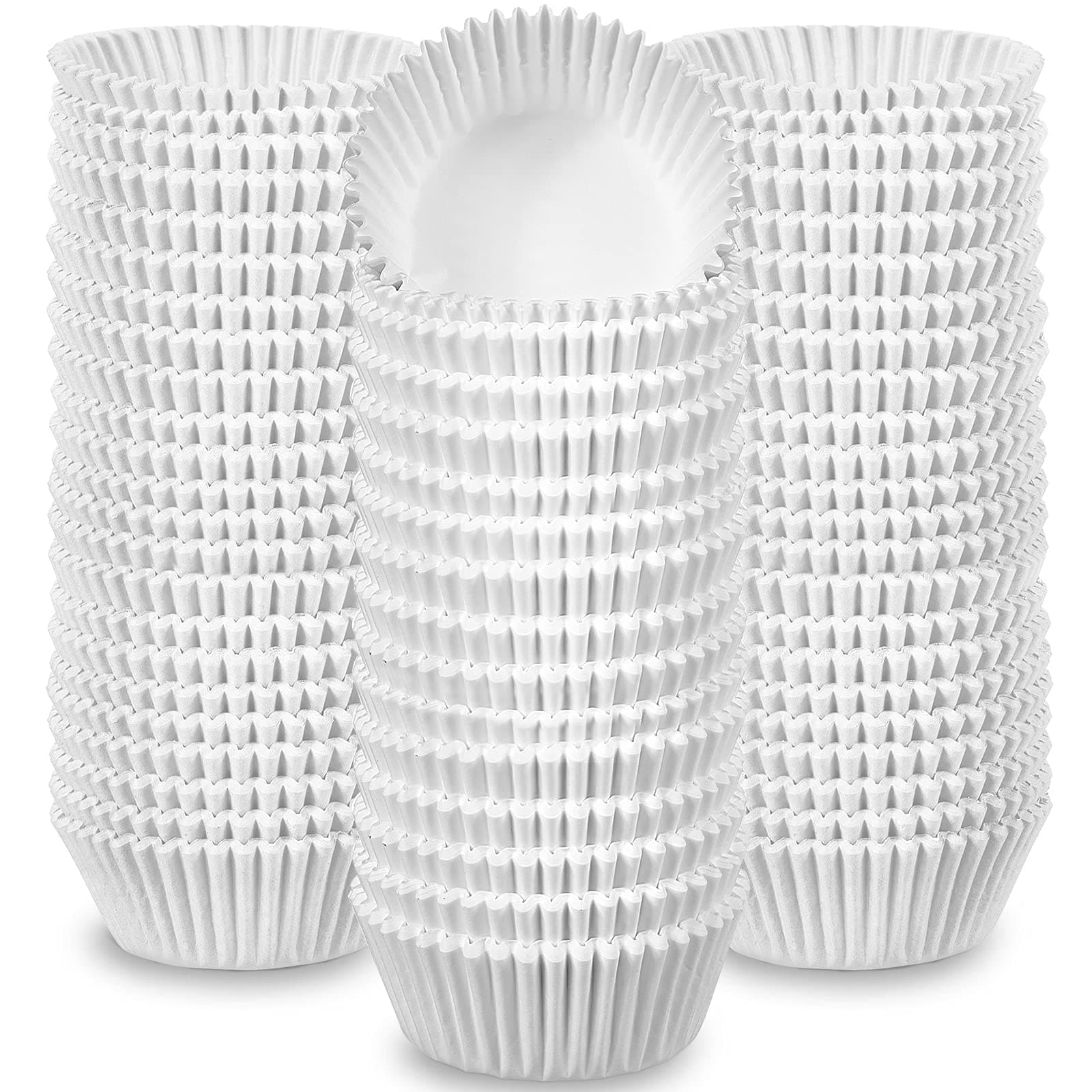 Zonon 1000 Counts Cupcake Liners for Baking Liners Paper Cupcake Wrappers Bulk Cup Cake Cases Muffin Baking Paper Cups for Candy Cooking(White,1.18 x 0.79 Inch- Mini Size)