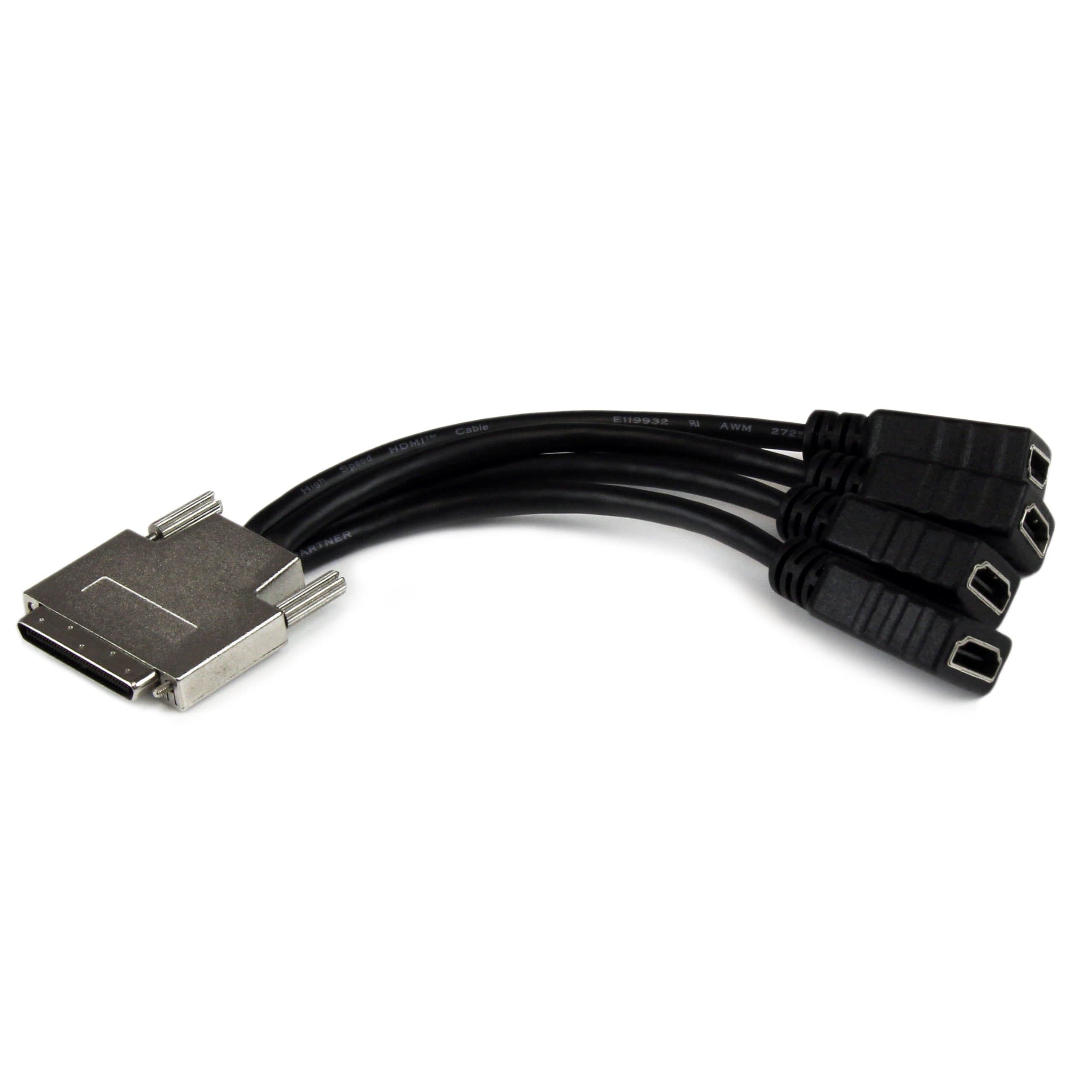 StarTech.com VHDCI Breakout Cable - VHDCI to 4x HDMI M/F - VHDCI Cable for NVIDIA & VisionTek Graphics Cards