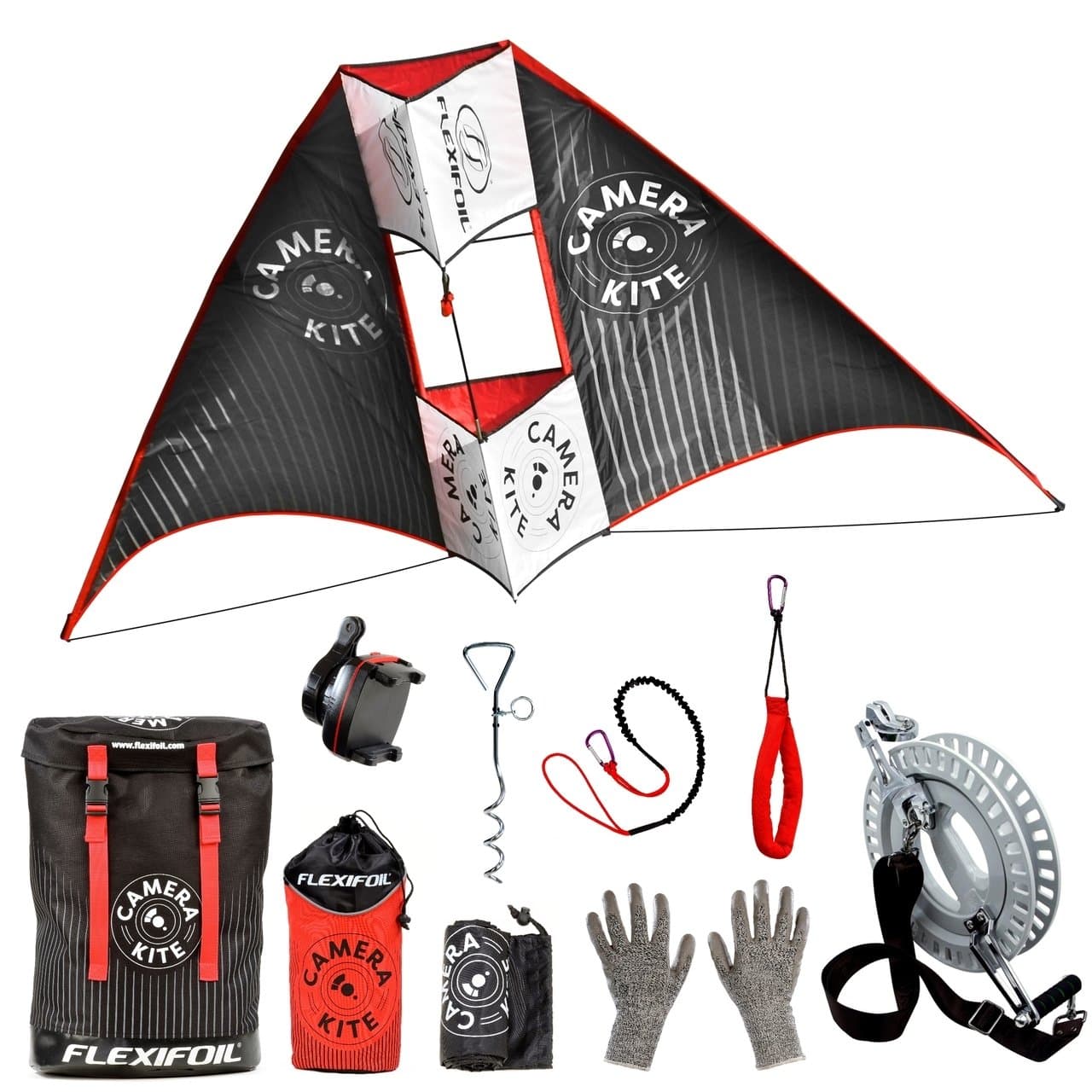 1.6m Wide Camera Kite for Action Camera or Smartphone. by World Record Winning Kite Designer - Safe, Strong, Reliable and Durable Family Outdoor Beach Activities for Adults and Teens