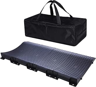 Tire Saver Ramps Anti-Slip Pads Design Car Tire Wheel Ramps for Flat Spot and Flat Tire Prevention Tire Savers for Storage Carrying Bag Easy to Store 4 Pack Black