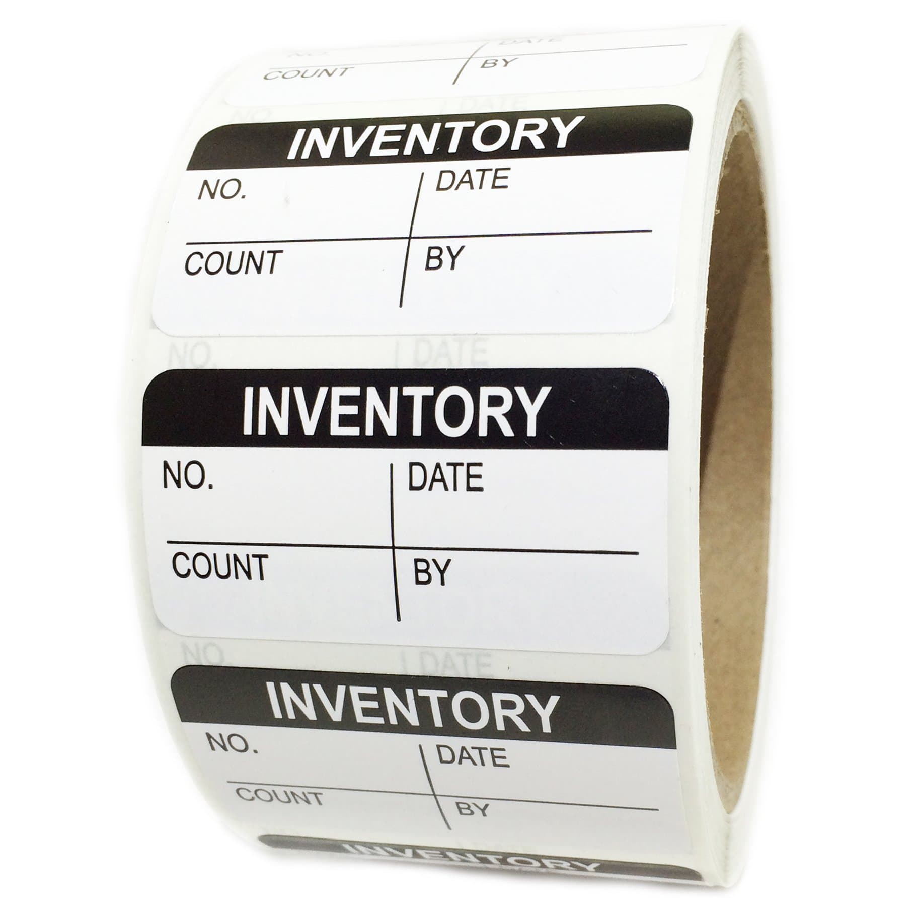 Black "Inventory" Label - 1" by 2" - 500 ct Roll
