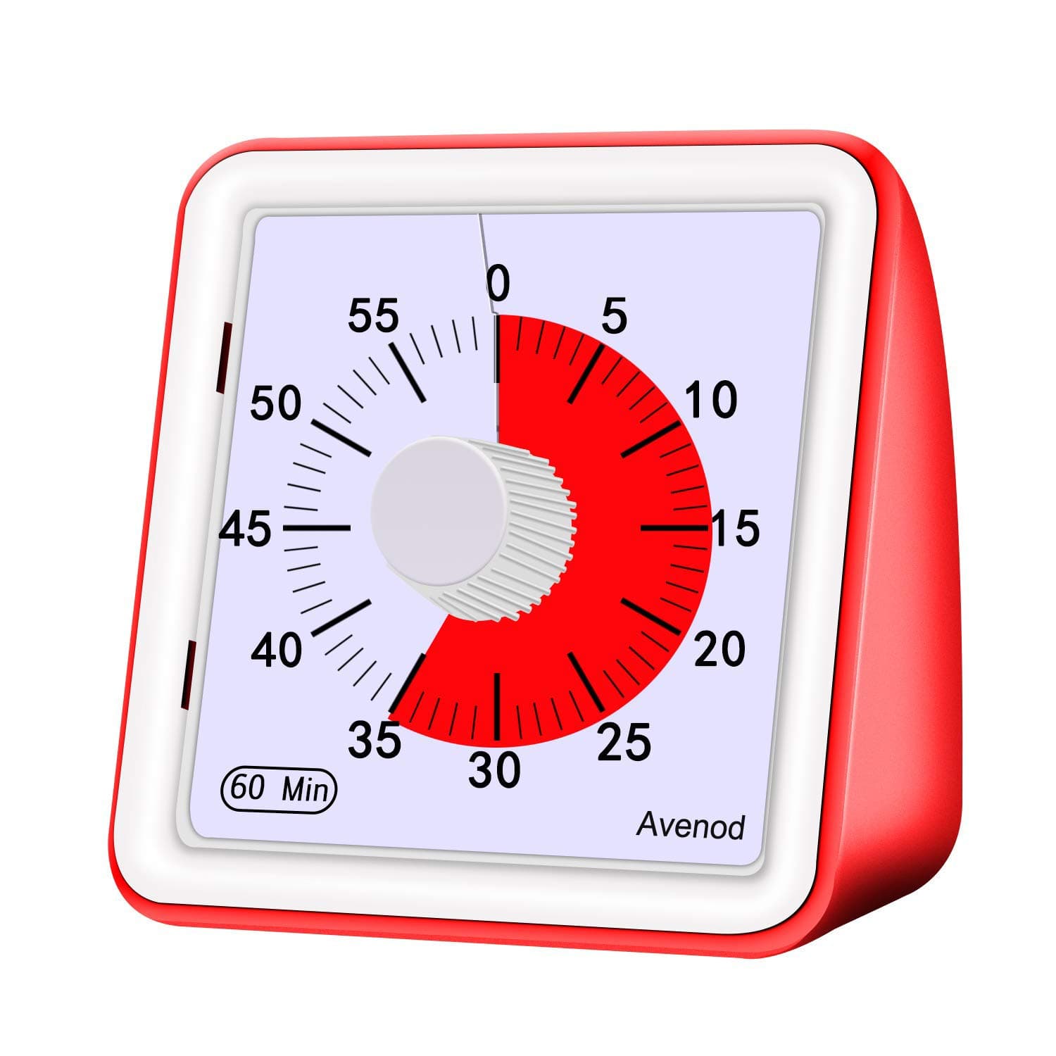 Avenod 60 Minute Visual Analog Timer, Silent Countdown Timer, Time Management Tool for Classroom or Meeting Countdown Clock for Kids and Adults