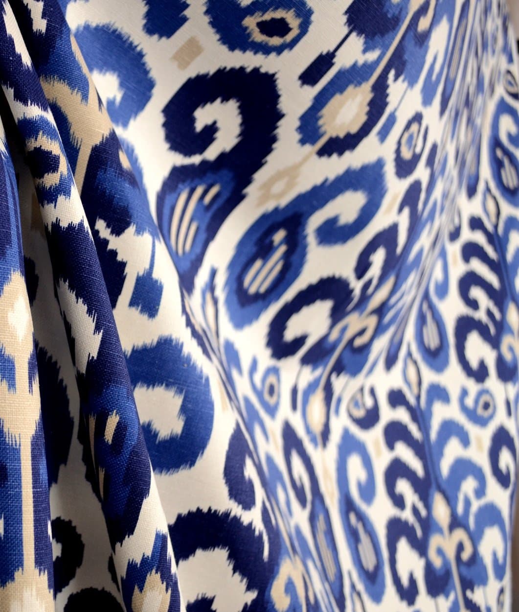 Rasul Blue 72062 5 Ikat Fabric