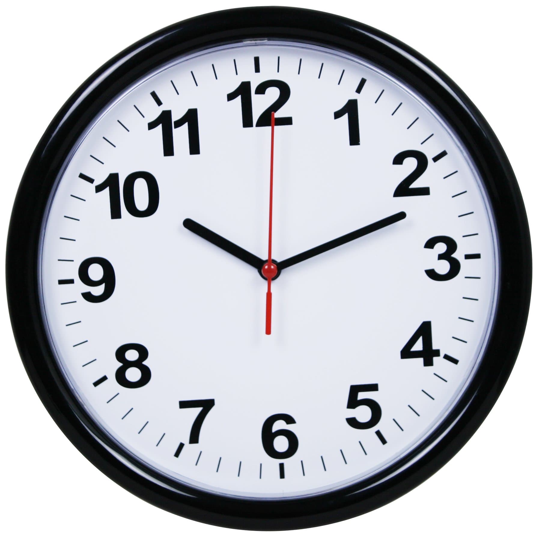 10" Wall Clock Silent Non-ticking (black)