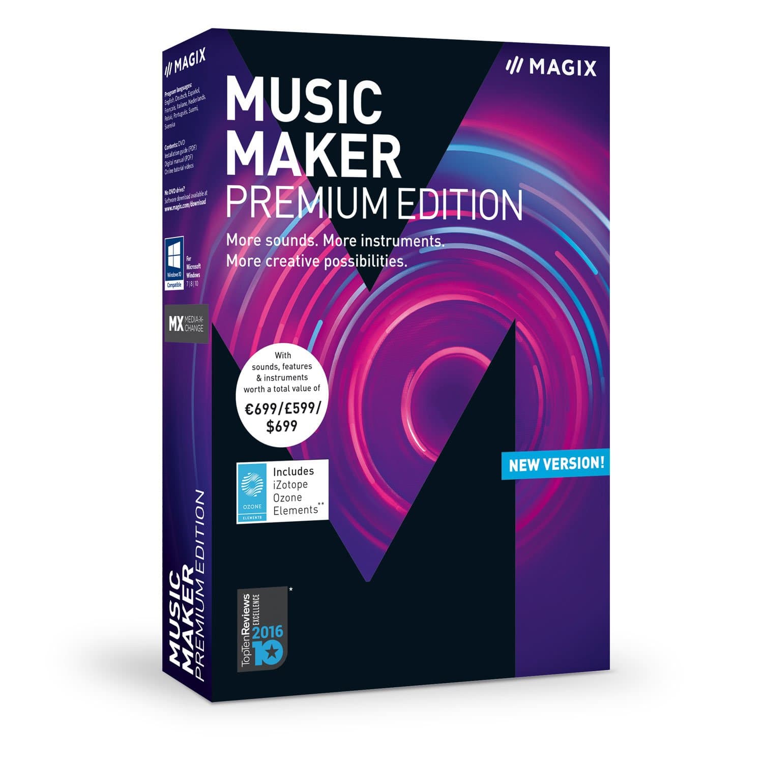 Music Maker – 2018 Premium Edition – The audio software with more sounds, instruments and creative options
