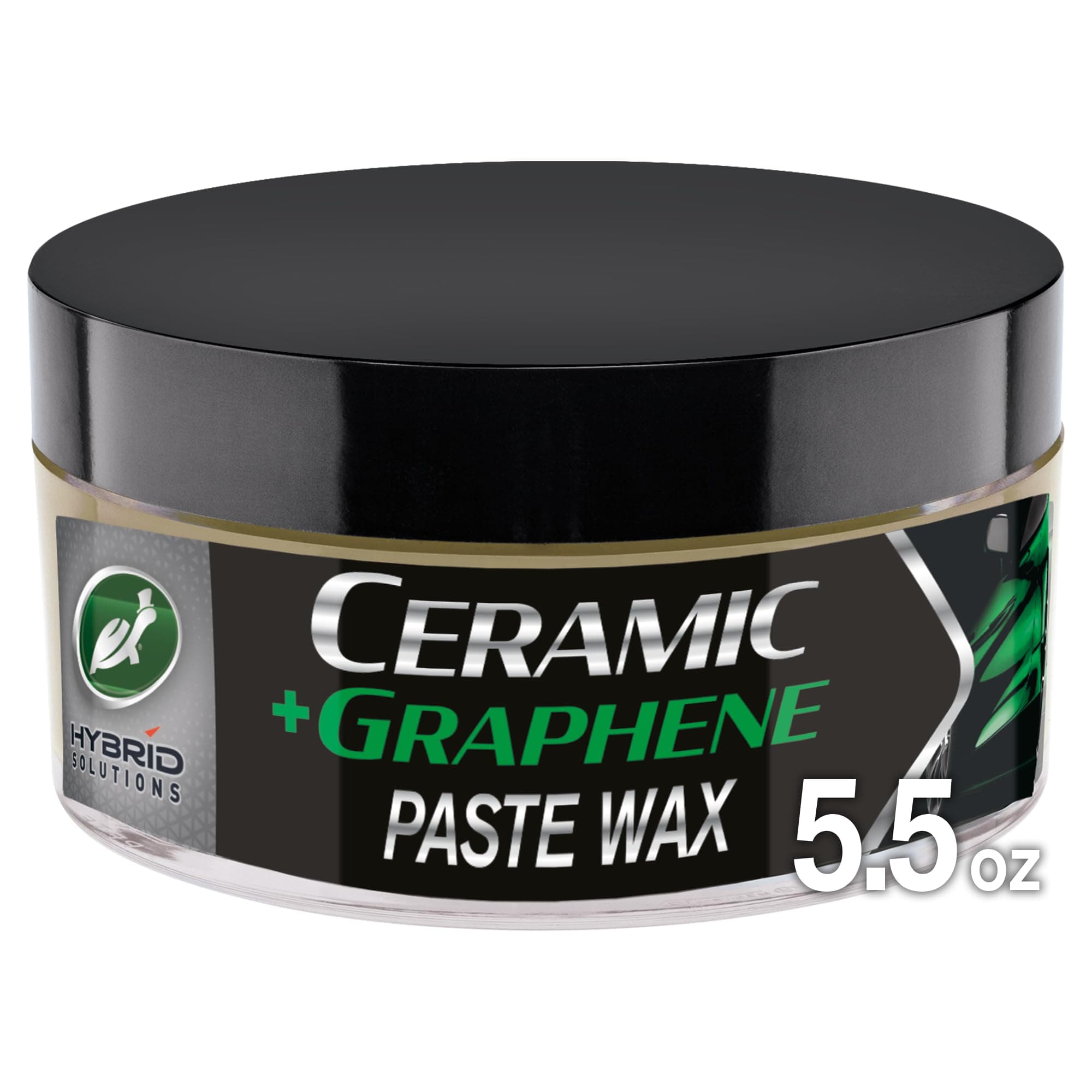 Turtle Wax Hybrid Solutions Ceramic Graphene Paste Wax for Car Detailing, High Gloss Shine, Extreme Water Beading, Long-Lasting Protection, for Paint, Glass Metal, Wheels and More, 5.5 oz (Pack of 1)