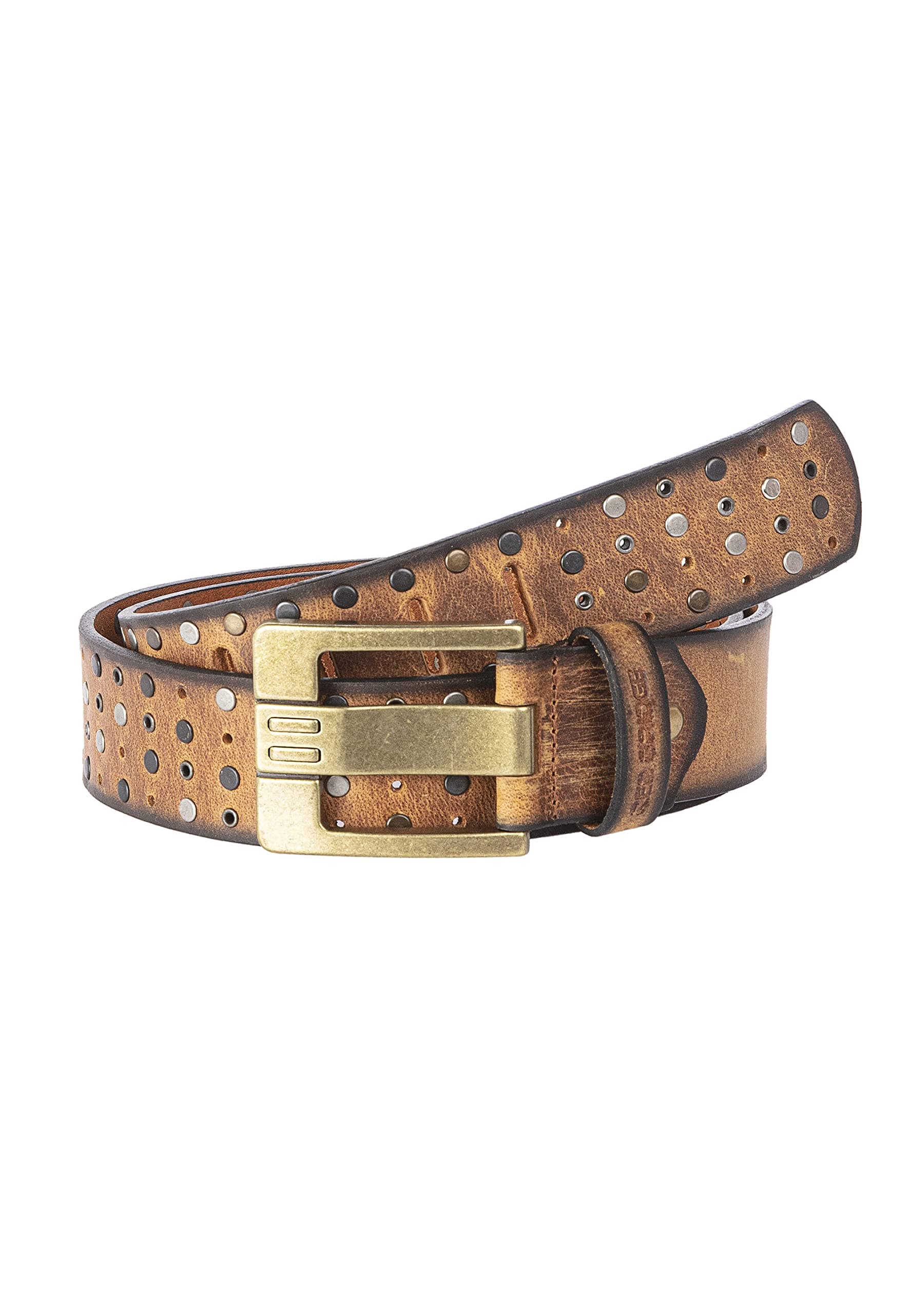 Red Bridge - Genuine leather belt and studs for men