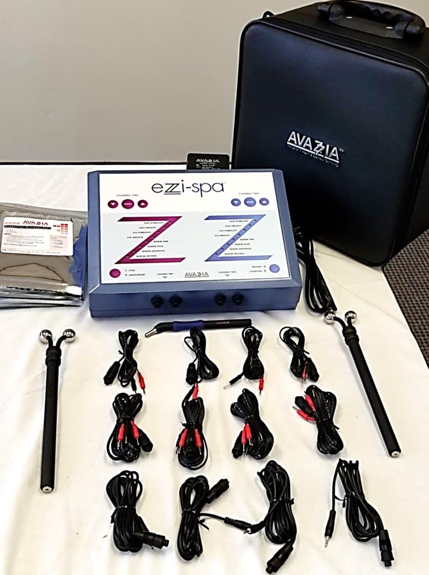 ezzi-spa Microcurrent Galvanic Facial Machine for Fine Line Removal & Body Toning Kit for Med Spas or at home use