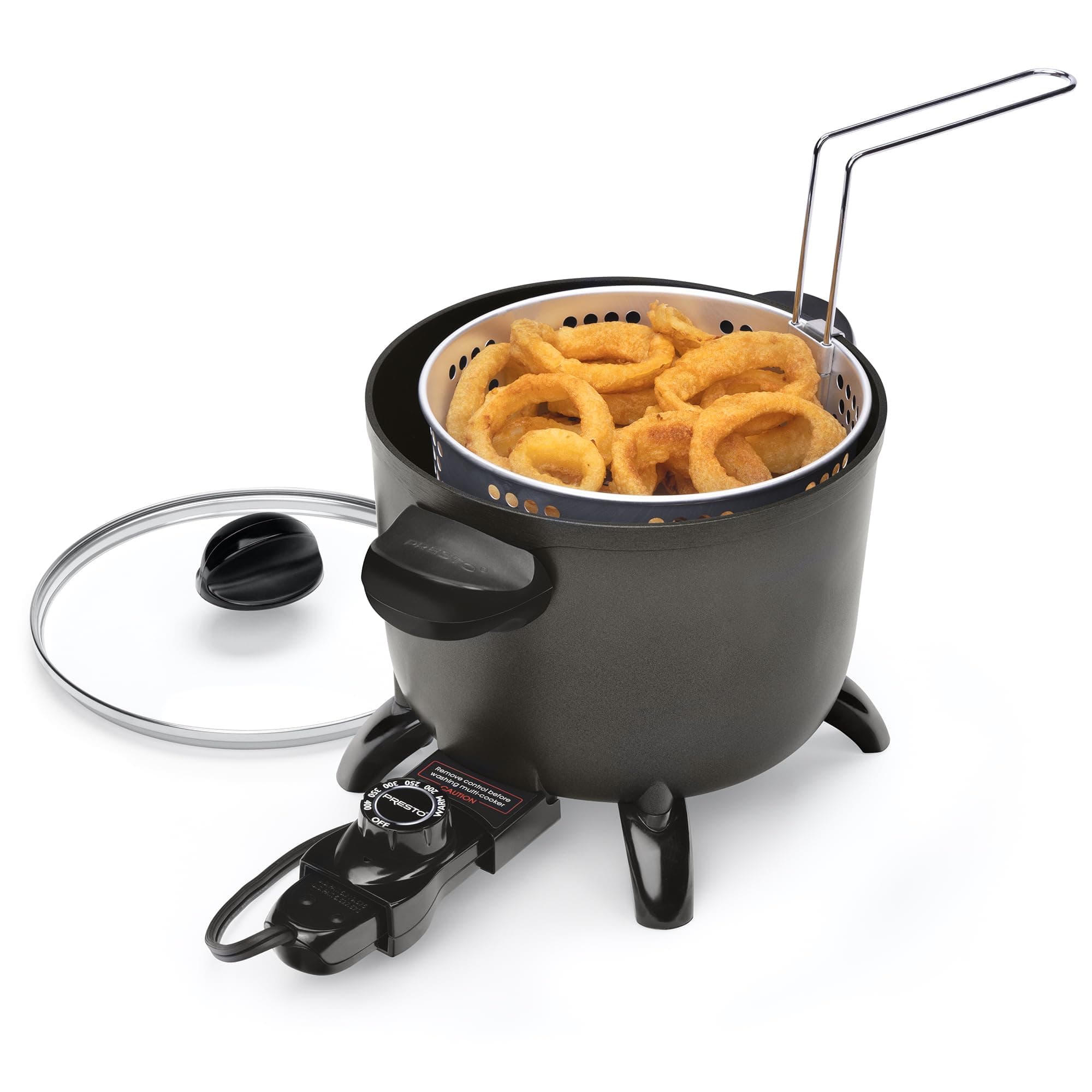06006 Kitchen Kettle Multi-Cooker, Steamer, Deep Fryer, Black