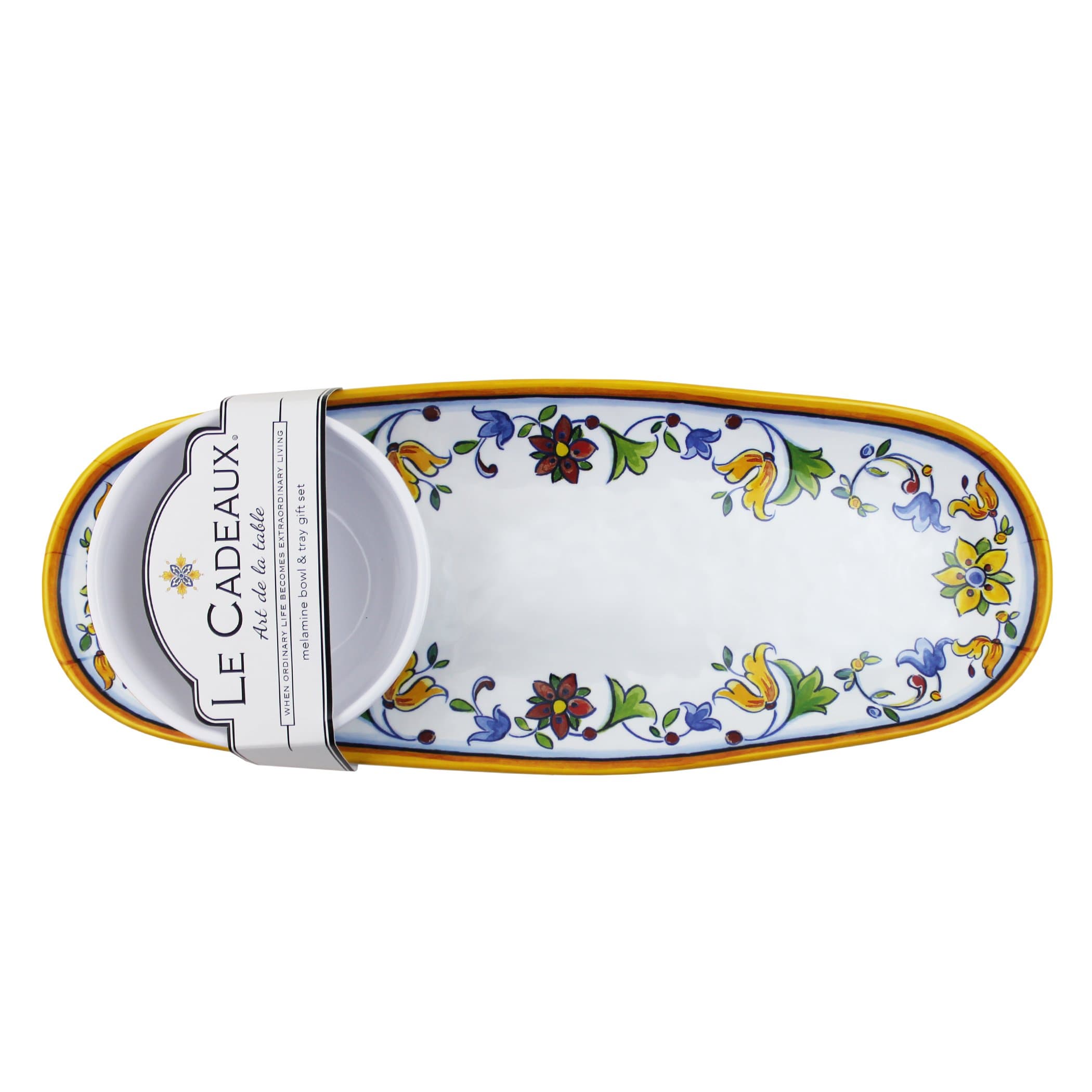 Melamine Capri - Tray and Bowl Serving Set