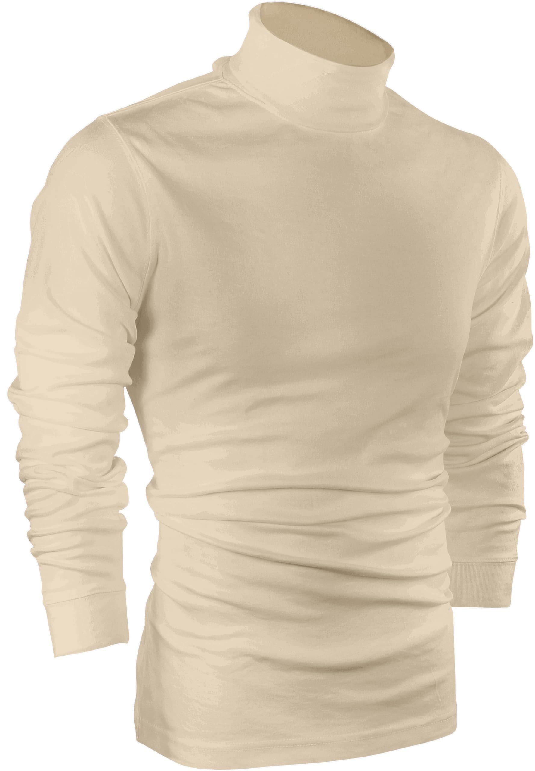 Turtleneck Men Slim Fit UPF 50+ Lightweight Pullover Sweater Long Sleeves Top