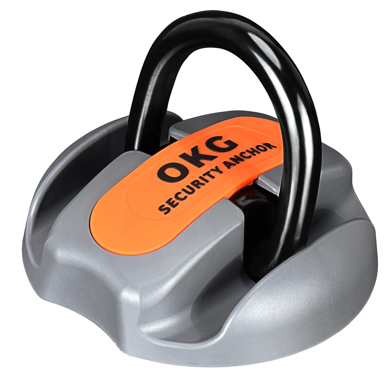 OKG Heavy Duty Security Ground Anchor, 9/16" (14mm) Thick Hardened Steel Swing Shackle - Ideal for Bicycle Anchor, Motorcycle Anchor, E-Bike Anchor, Generator Anchor Lock - Permanent Anchor Point