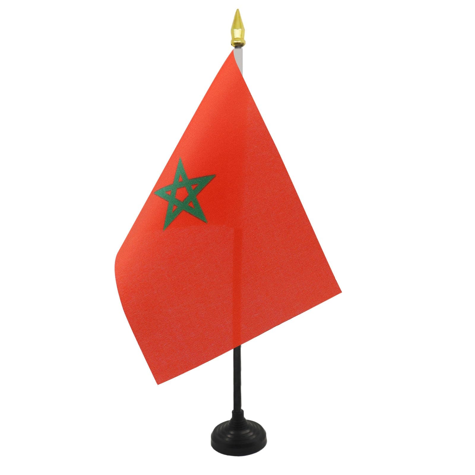 AZ FLAG Moroccan Table Flag 15 x 10 cm – Small Moroccan Office Flags 10 x 15 cm Gold Tip