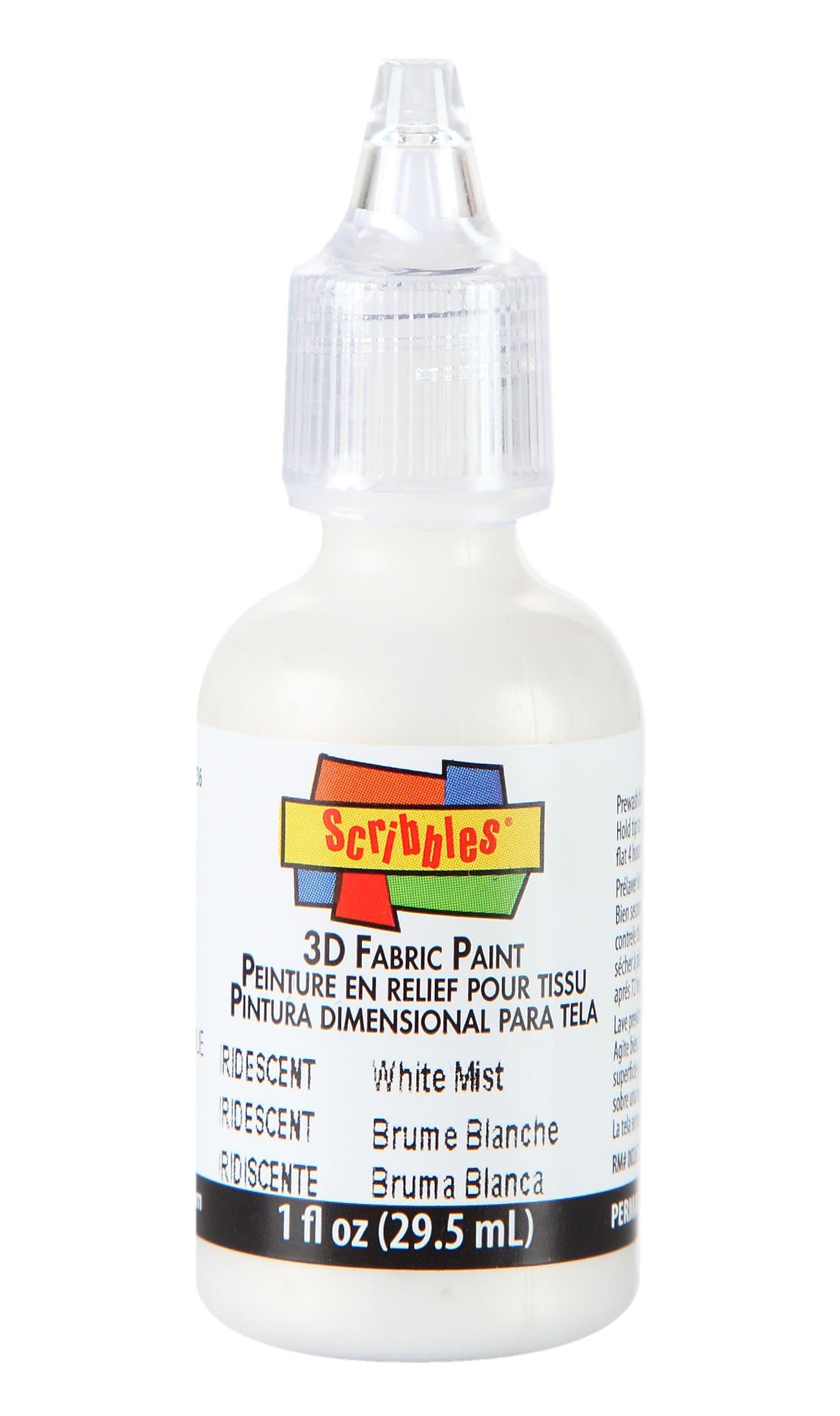 Scribbles 13903 3D Fabric Paint Shiny, White