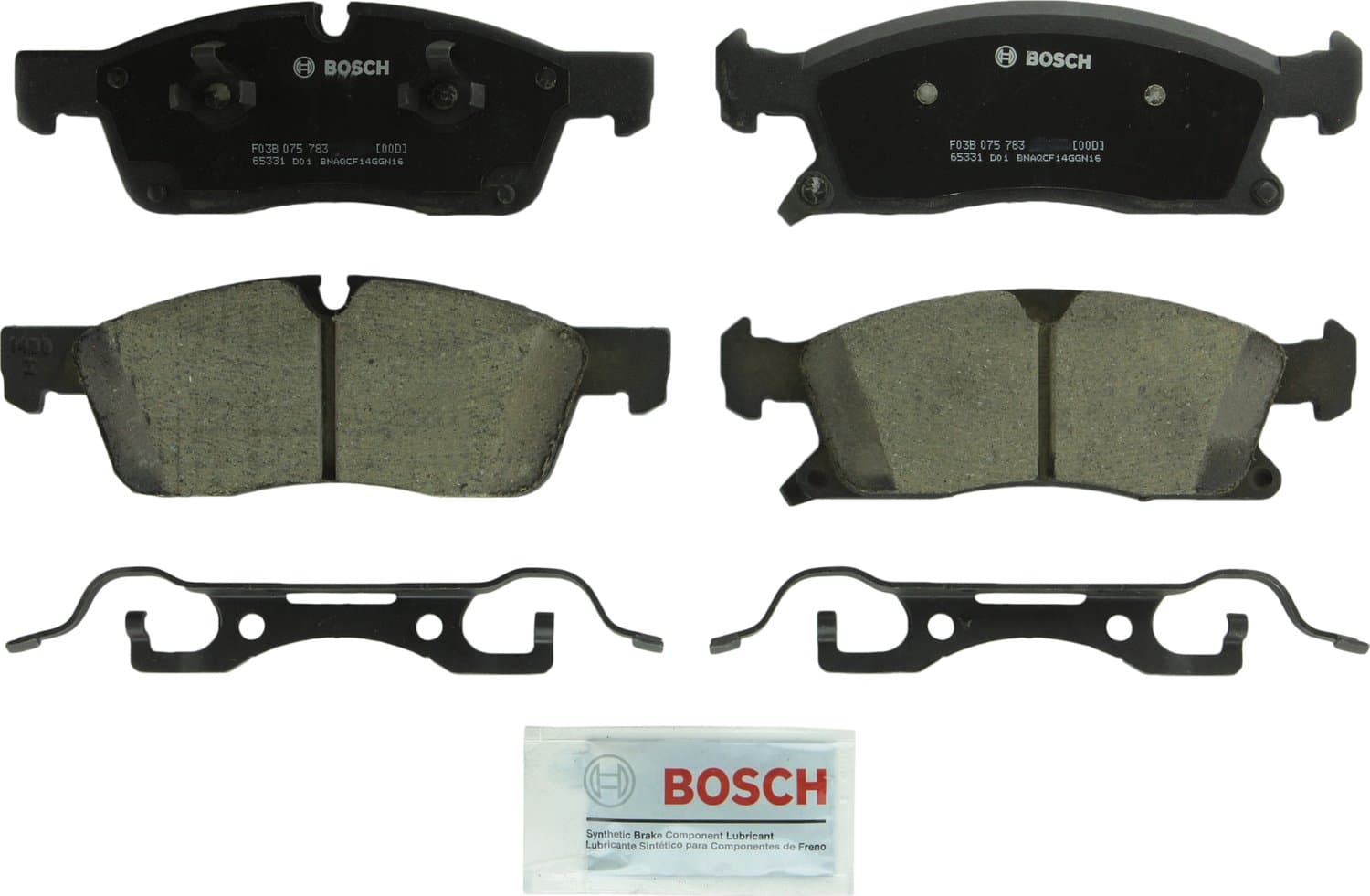 BC1455 QuietCast Premium Ceramic Disc Brake Pad Set - Compatible With Select Dodge Durango; Jeep Grand Cherokee; Mercedes-Benz GL350, GLE300d, GLE350, ML250, ML350, ML400; FRONT