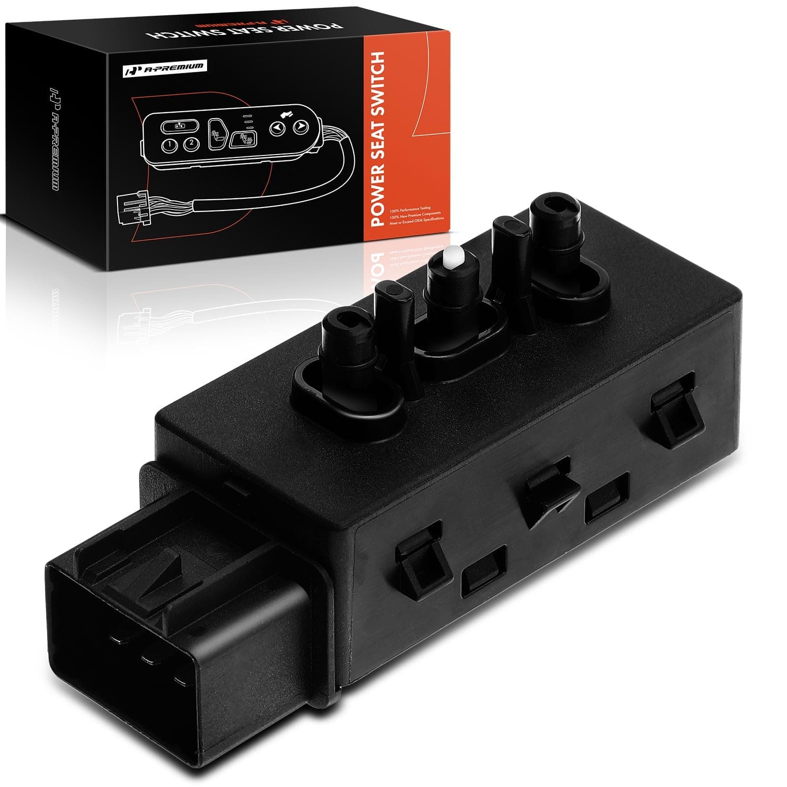 A-Premium Power Seat Switch 6 Way Driver Compatible with 2005-2017 Chevrolet GMC Pontiac Saturn Cadillac & Buick Vehicles - Allure Escalade Avalanche Cruze Malibu Traverse DTS and More