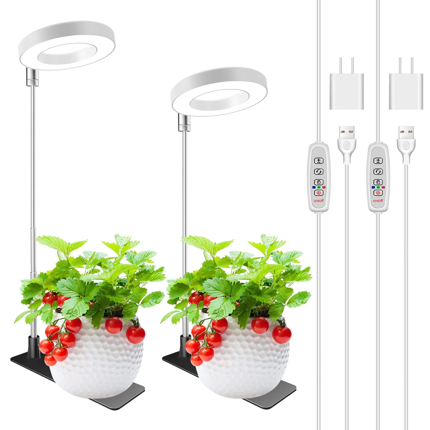 3.4" Plant Halo Light with Base (2 Pack)
