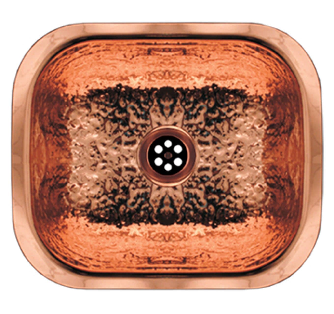 Whitehaus WH690CBB-HCO 13 5/8-Inch Rectangular Undermount Entertainment/Prep Sink with Hammered Textured Surface