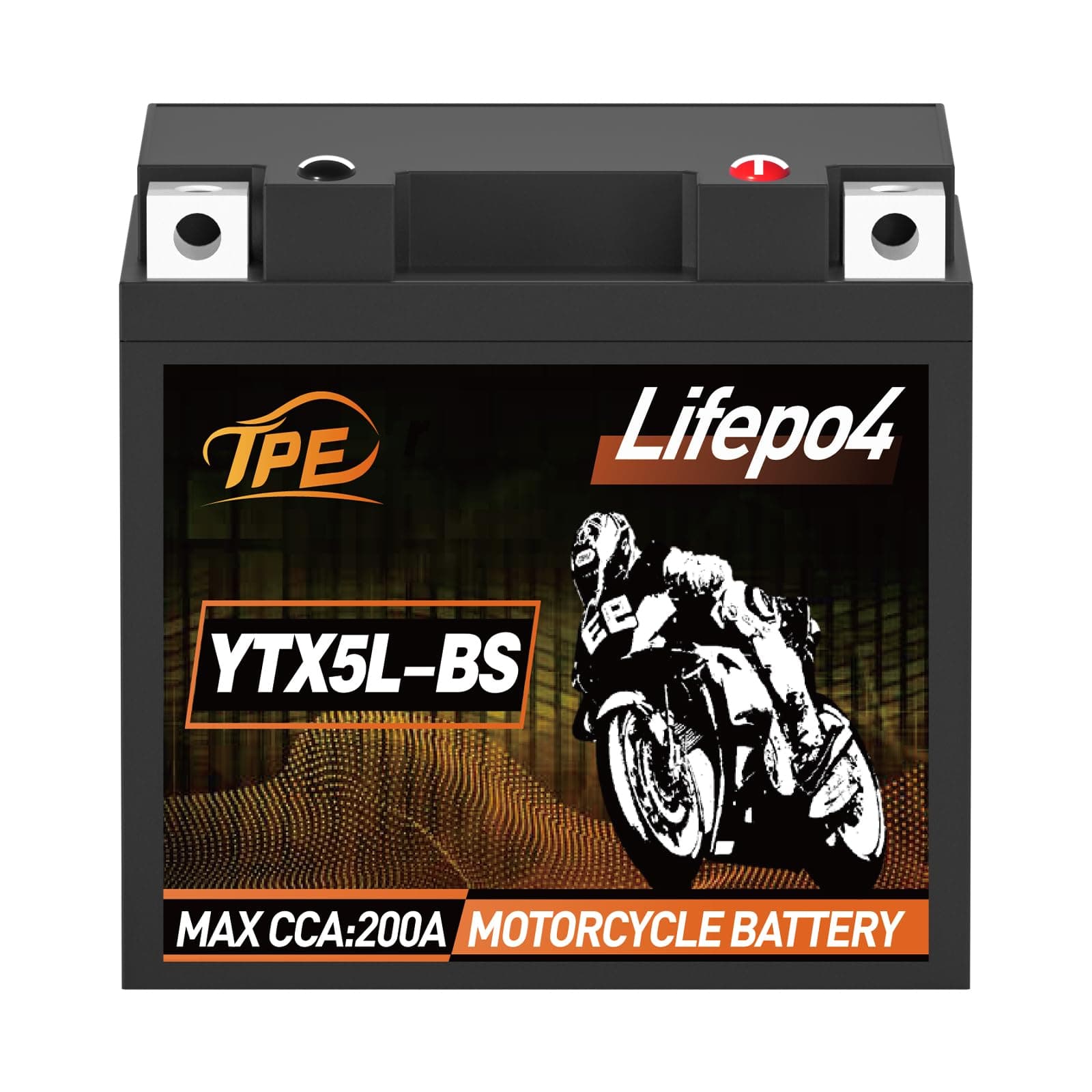 TPE Lithium DLF5L-BS, 200A LiFePO4 Motorcycle Battery, 12V 3Ah LiFePO4 Engine Start Battery Bike ATV, Jet Ski, 4 Wheeler, UTV, Quad, Tractor, Scooter, PWC