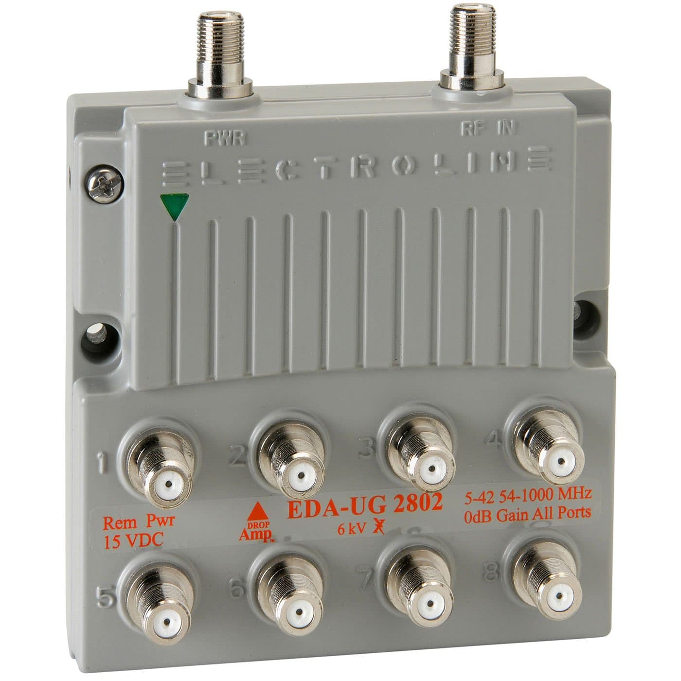 Electroline EDA-UG2802 Zero-Loss 8-port CATV Amp-Splitter