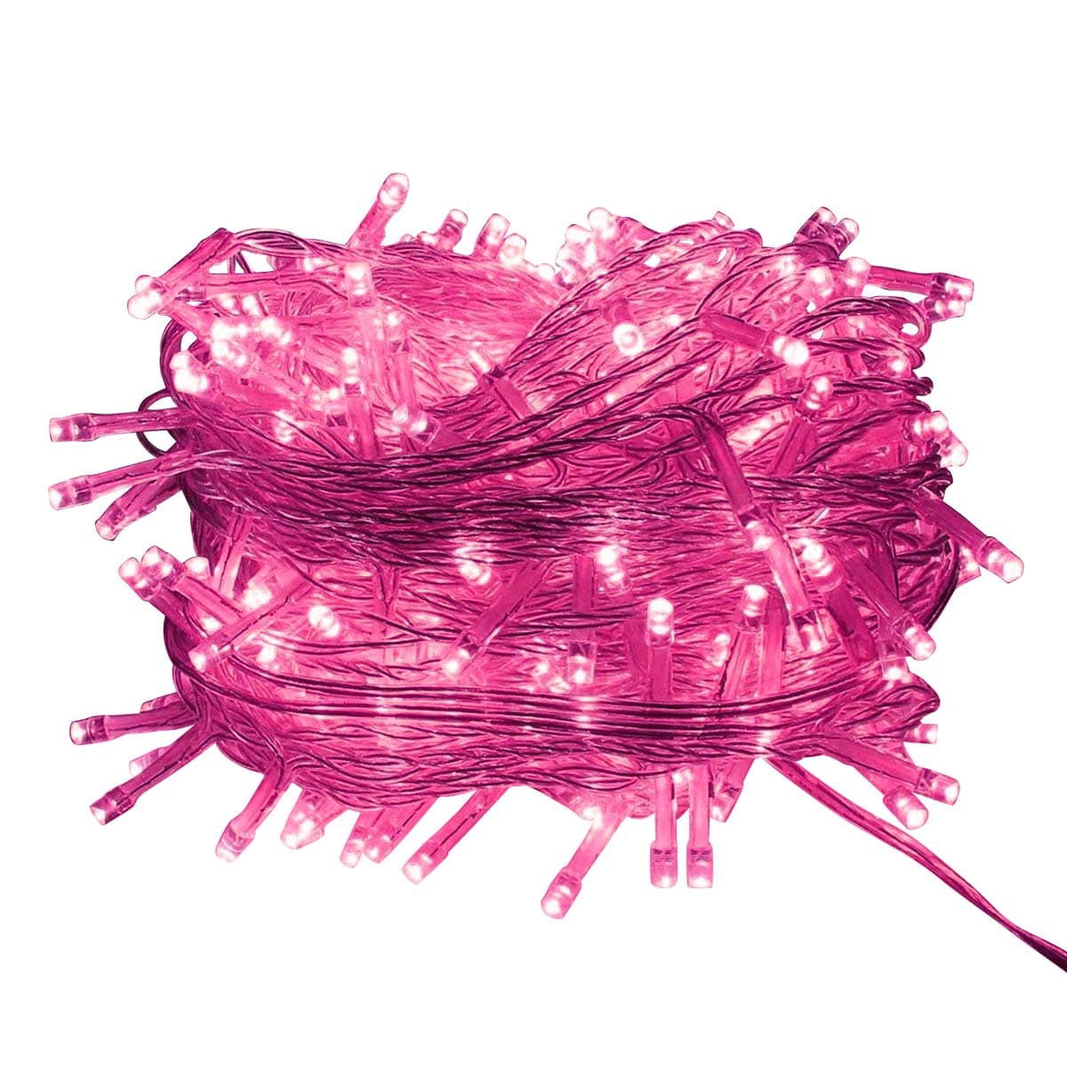 crownroyaljack LED String Light Waterproof Copper Wire Fairy Night Light Decorative Lights for Wedding Party Holiday (Pink(300 led))