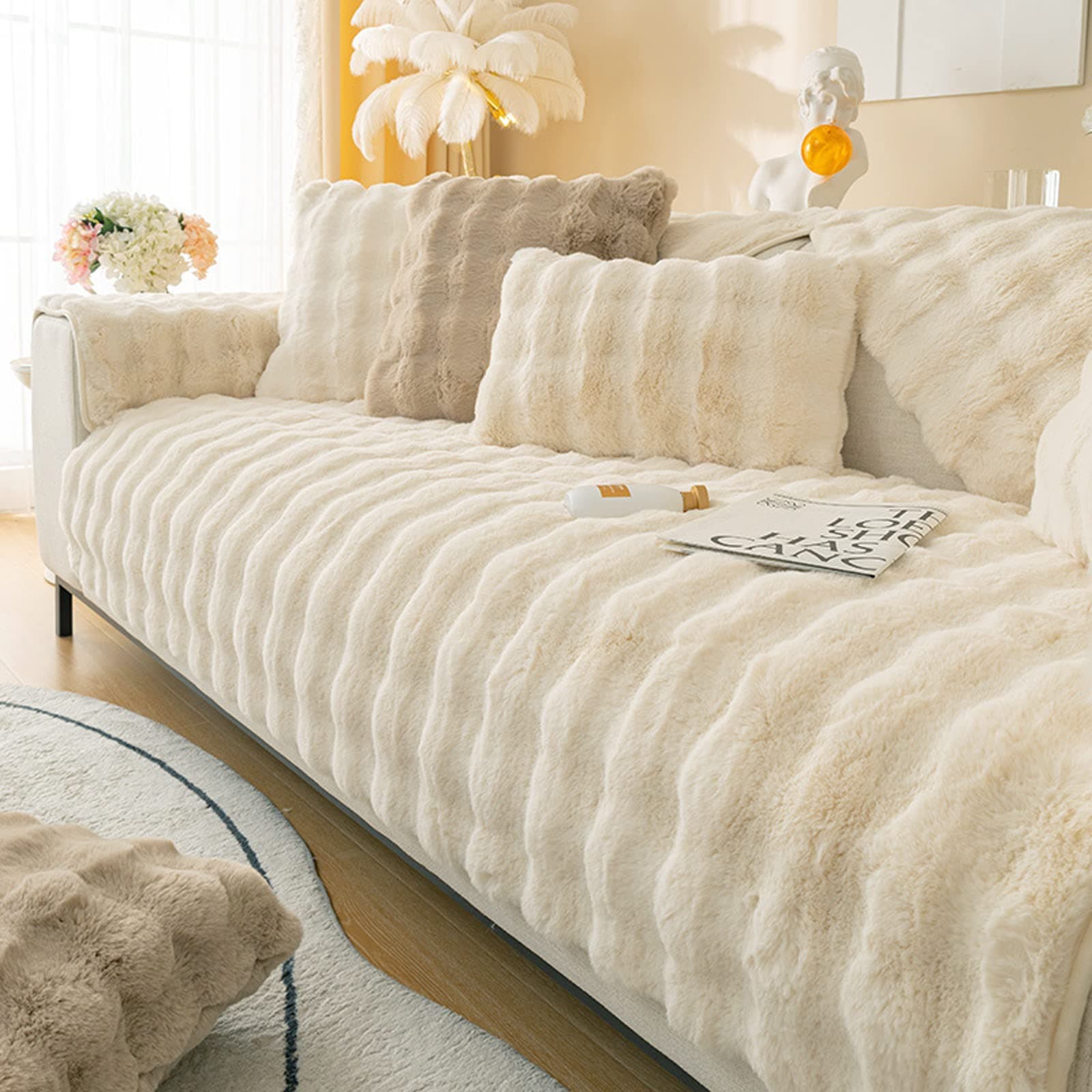 Beige Sofa Slipcover