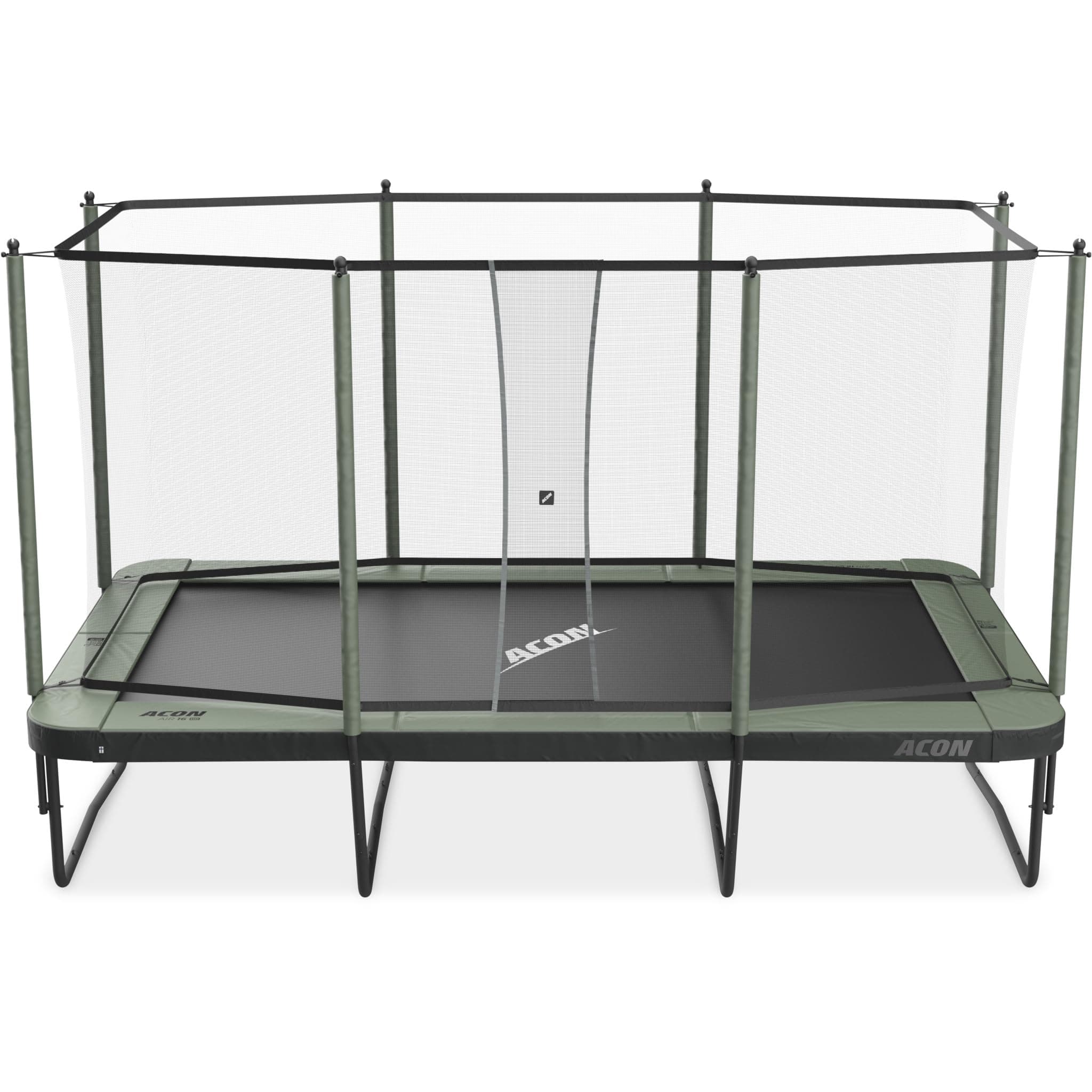 16 HD Rectangular Trampoline with Safety Enclosure & Ladder – Heavy-Duty Steel Frame, Dual-Layer SafeMat System, ASTM & CE Certified for Family Fun