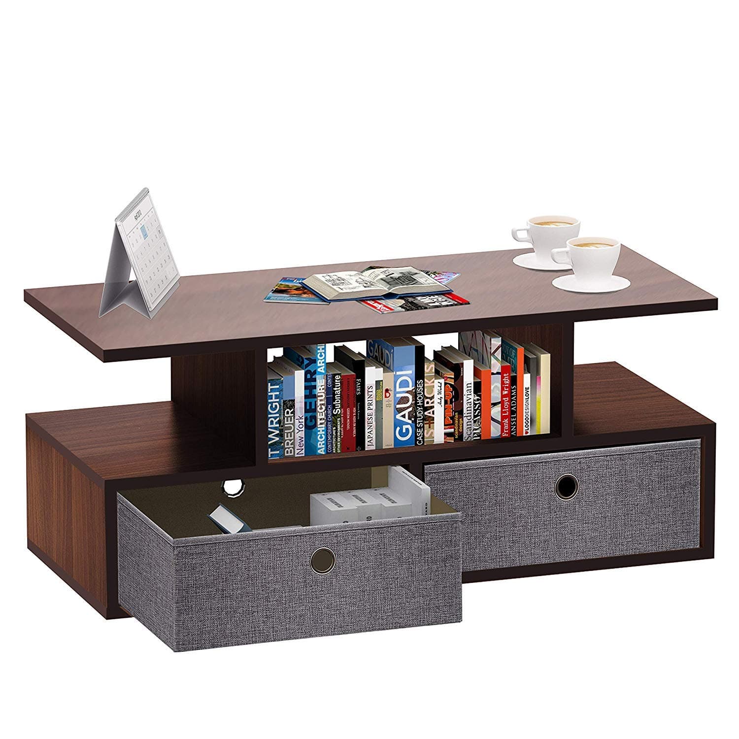 Klaxon Keelan1 Coffee Table (Walnut & Grey)