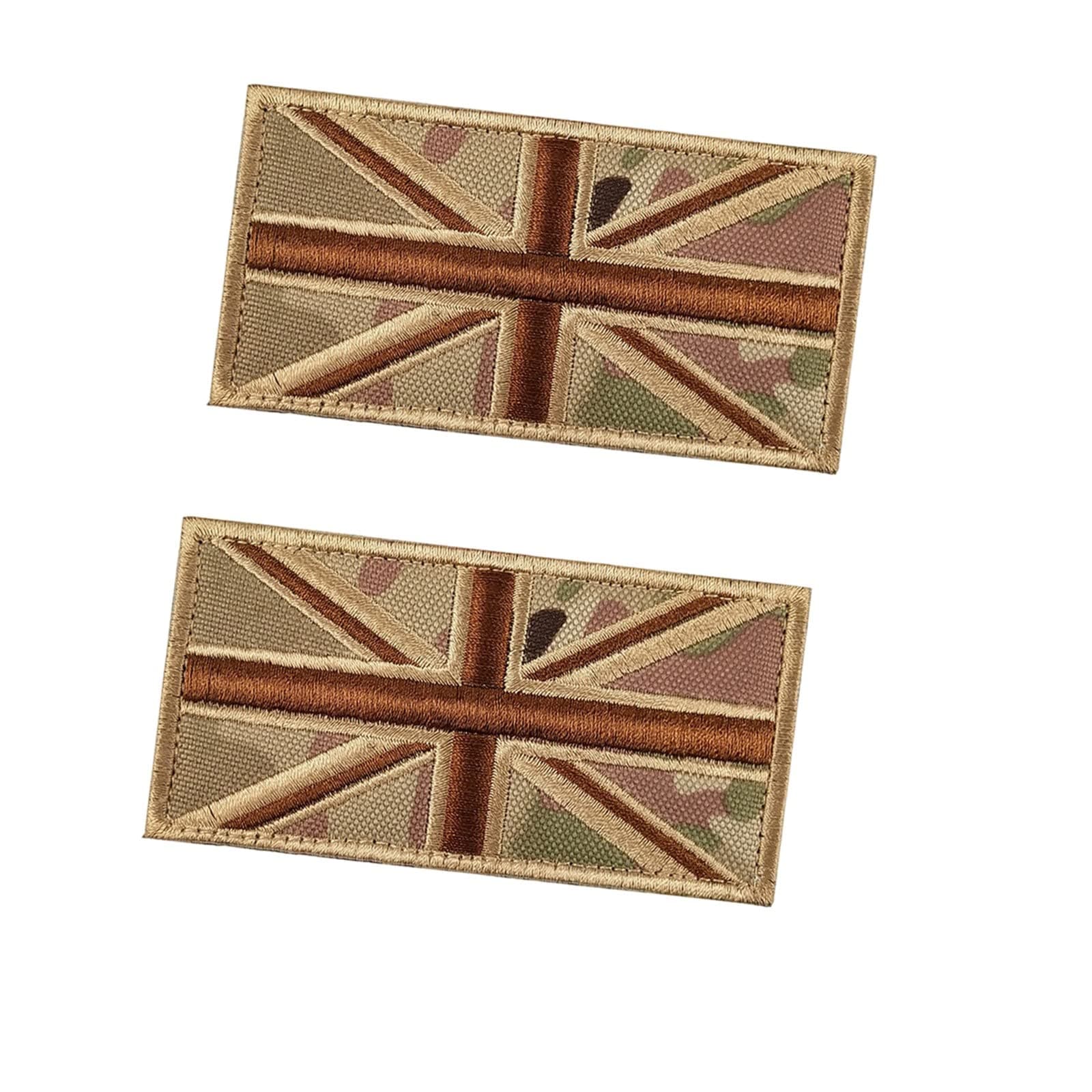 British Flag Embroidery Patch with Fabric Pattern DIY Applique Sew and Stick On Patches for Clothing, Attach to Bags Jackets Coats Trousers Hats, 2PCS