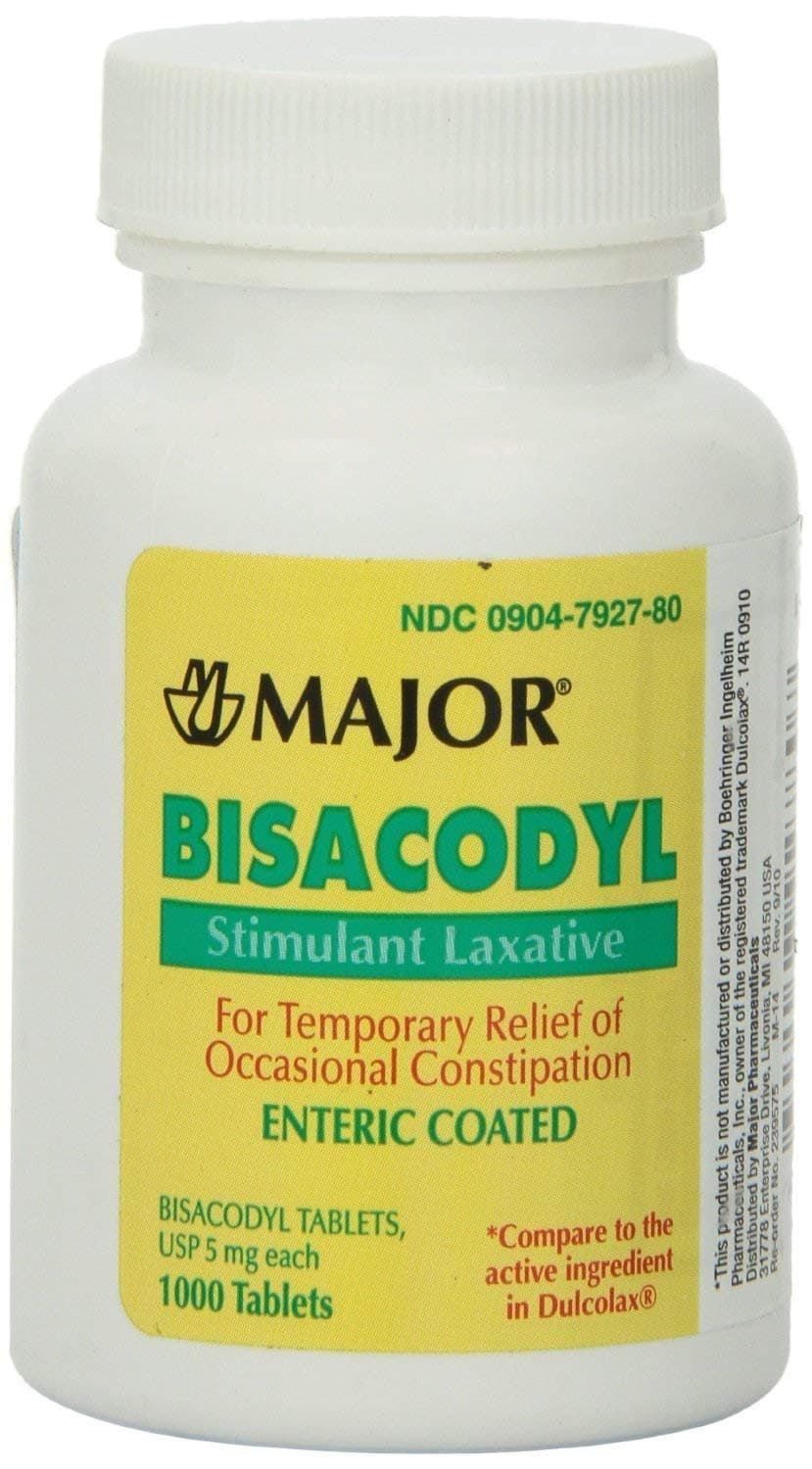 Bisacodyl Tablets 5 Mg - 1000 (4 Pack - 5 mg - 1000 Tablets)