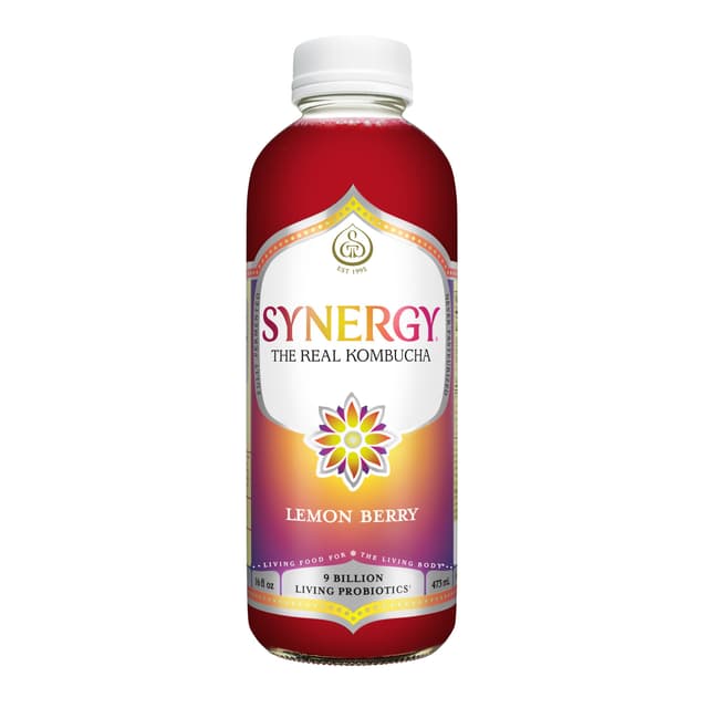 Synergy The Real Kombucha Lemon Berry 16 Fl Oz Bottle | Desertcart Israel