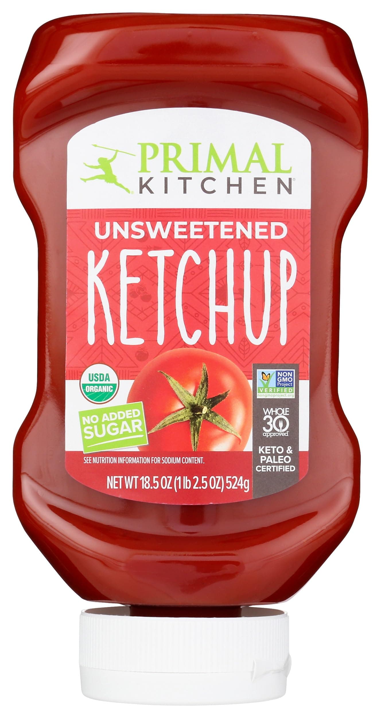 Primal Kitchen, Unsweetened Ketchup, 18.5oz